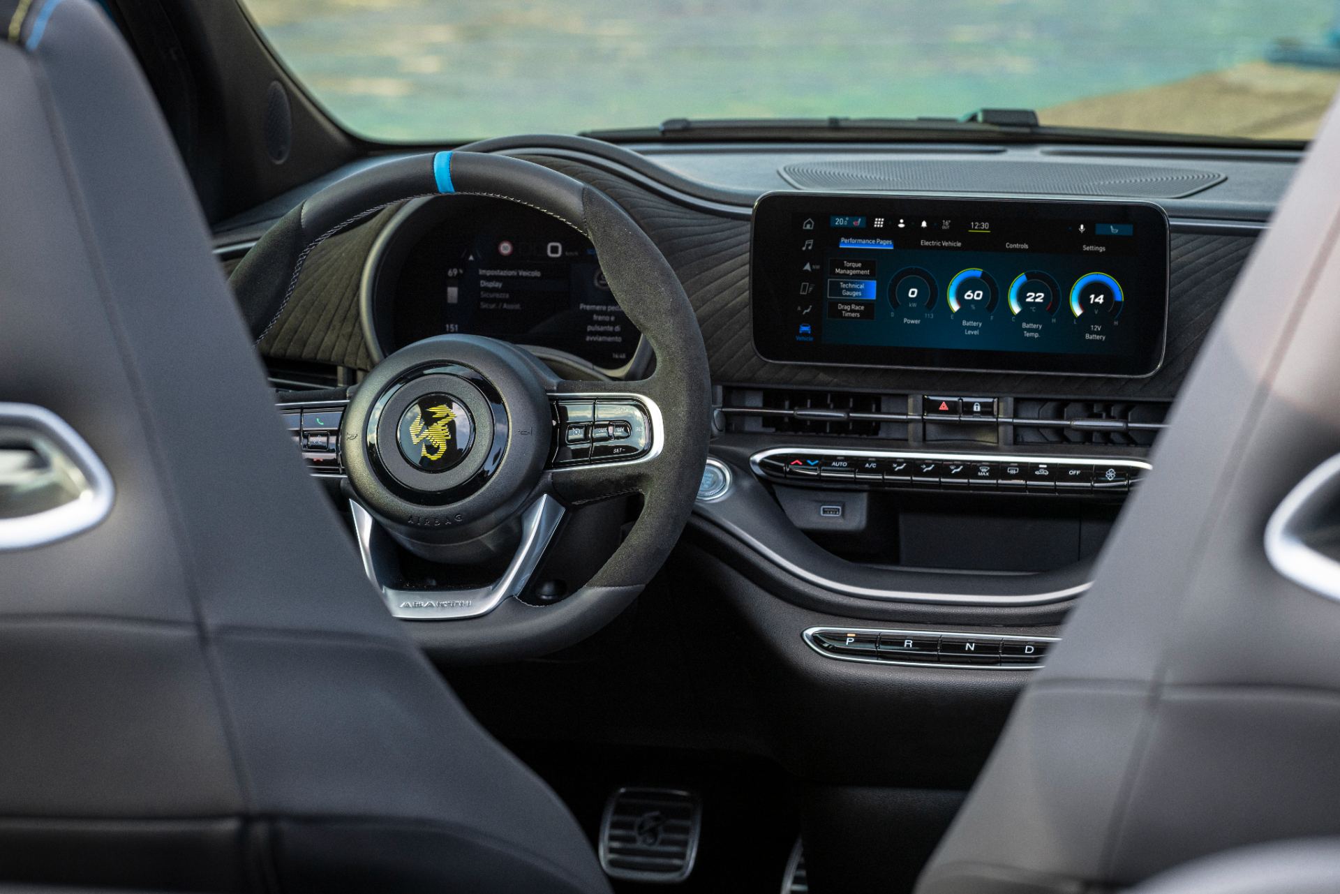 2024 abarth 500e interior dashboard