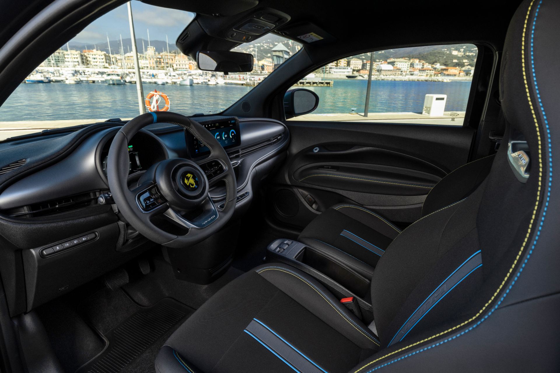 2024 abarth 500e interior cockpit