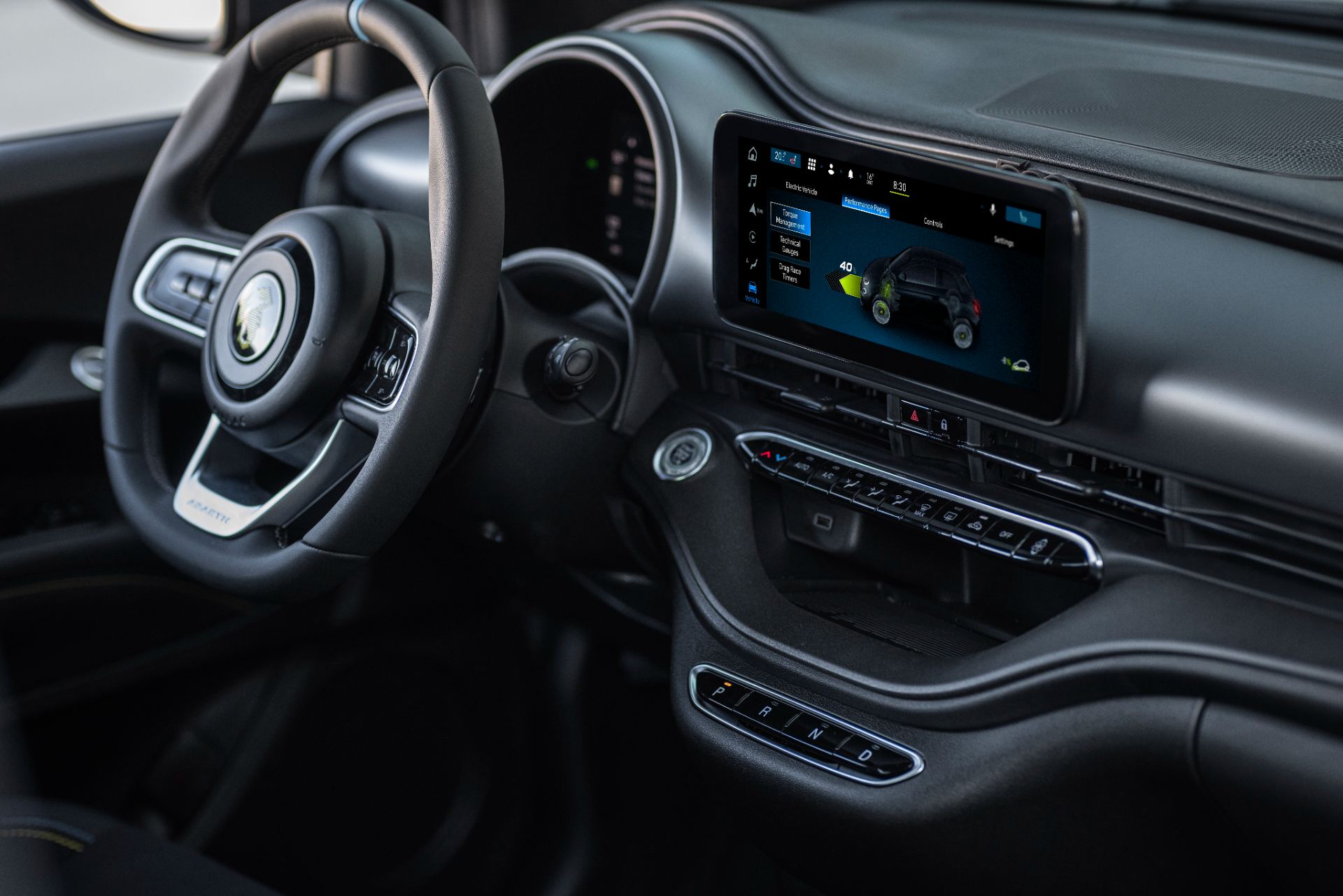 2024 abarth 500e interior infotainment