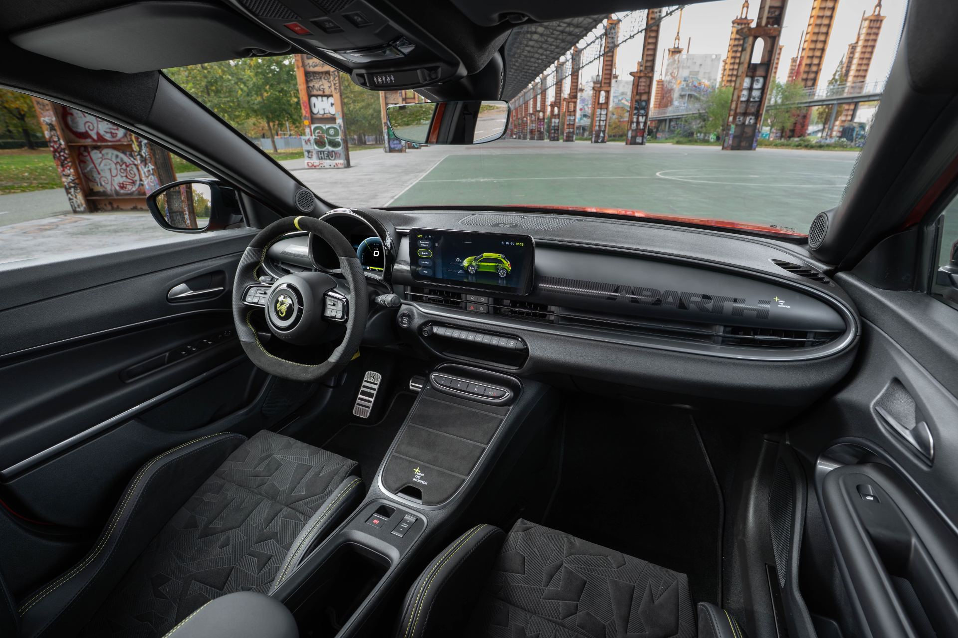 2025 abarth 600e interior dashboard