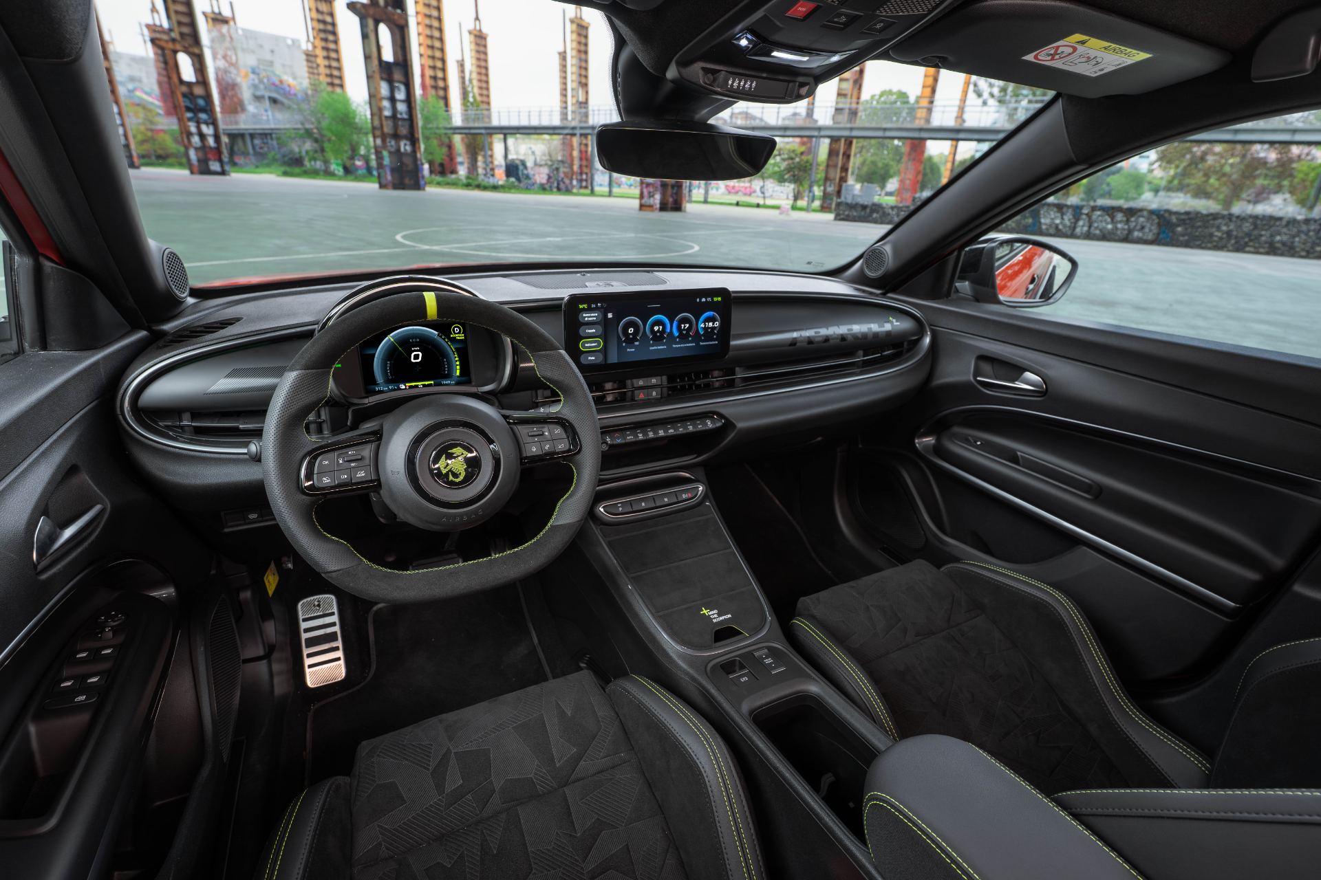 2025 abarth 600e interior cockpit