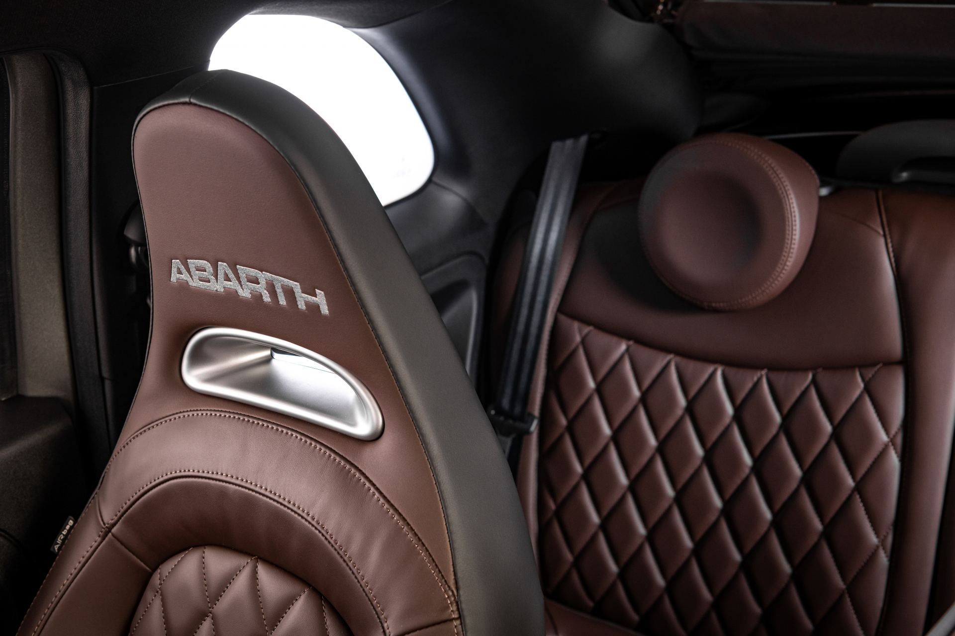 abarth interior brown leather seats
