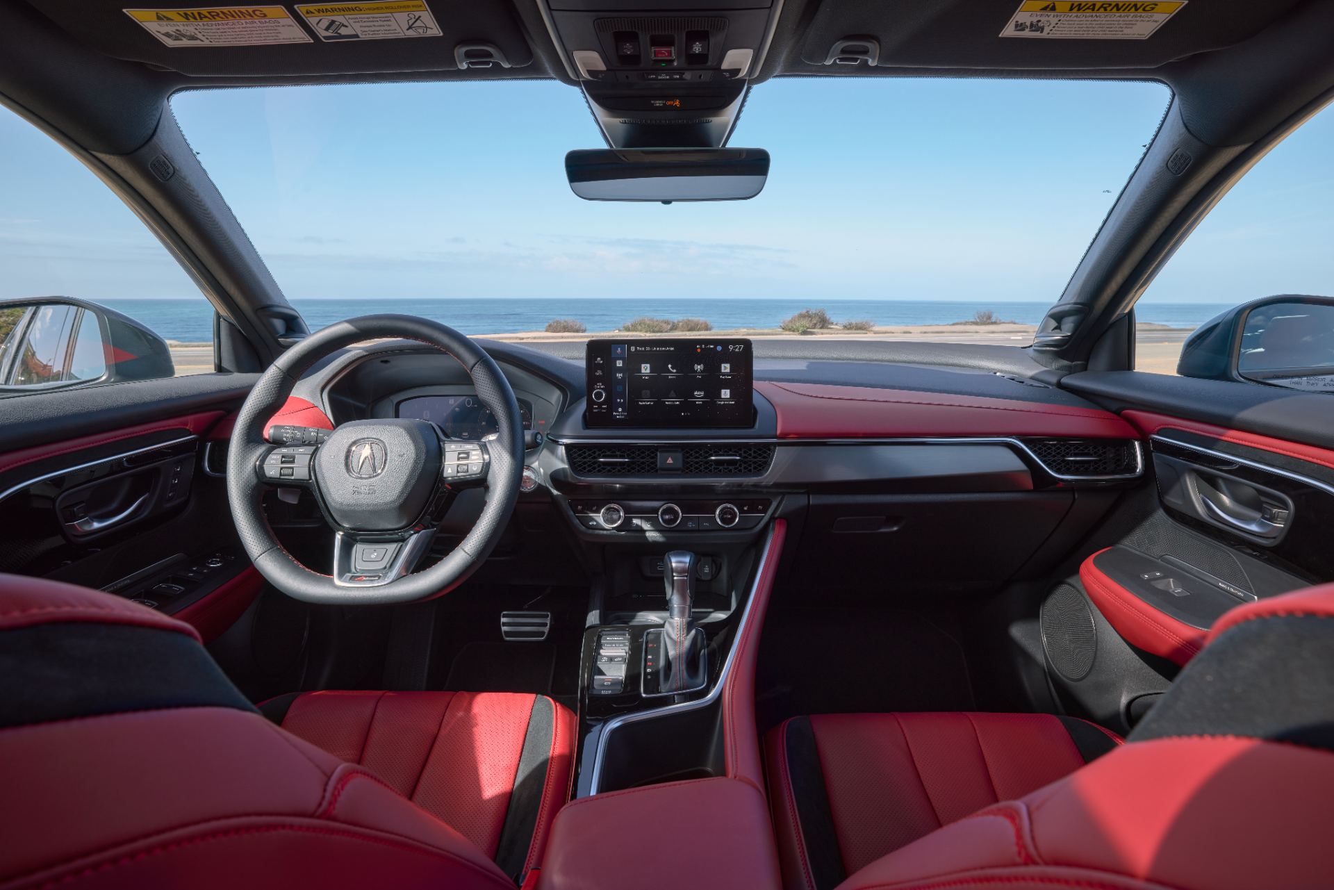 acura adx a spec interior dashboard red