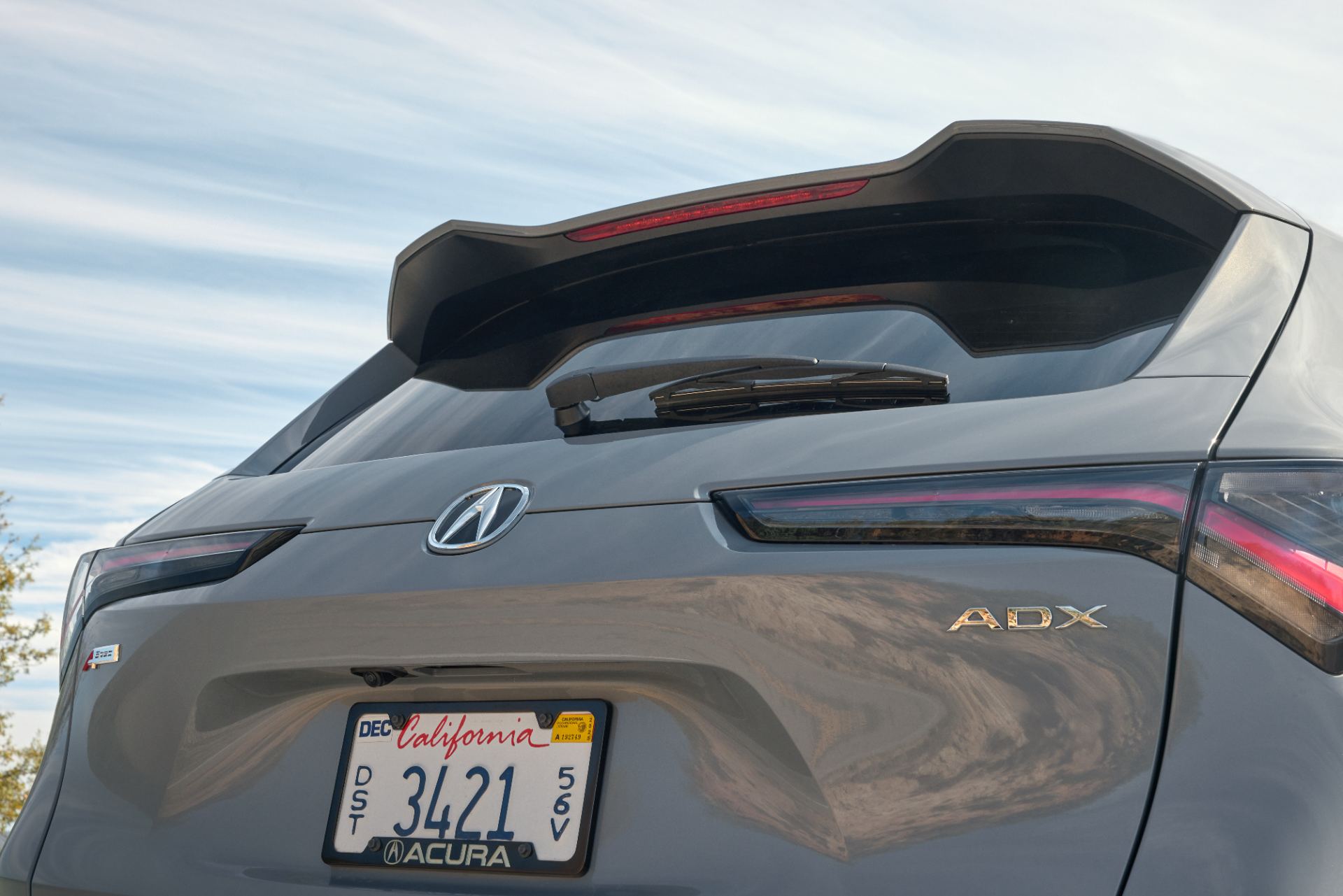 acura adx a spec rear spoiler grey