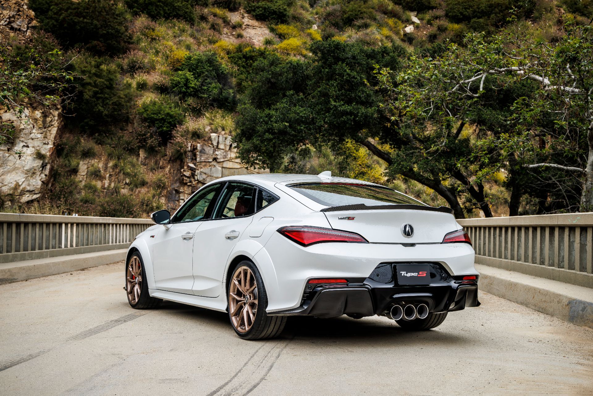 2026 acura integra type s rear three quarter white