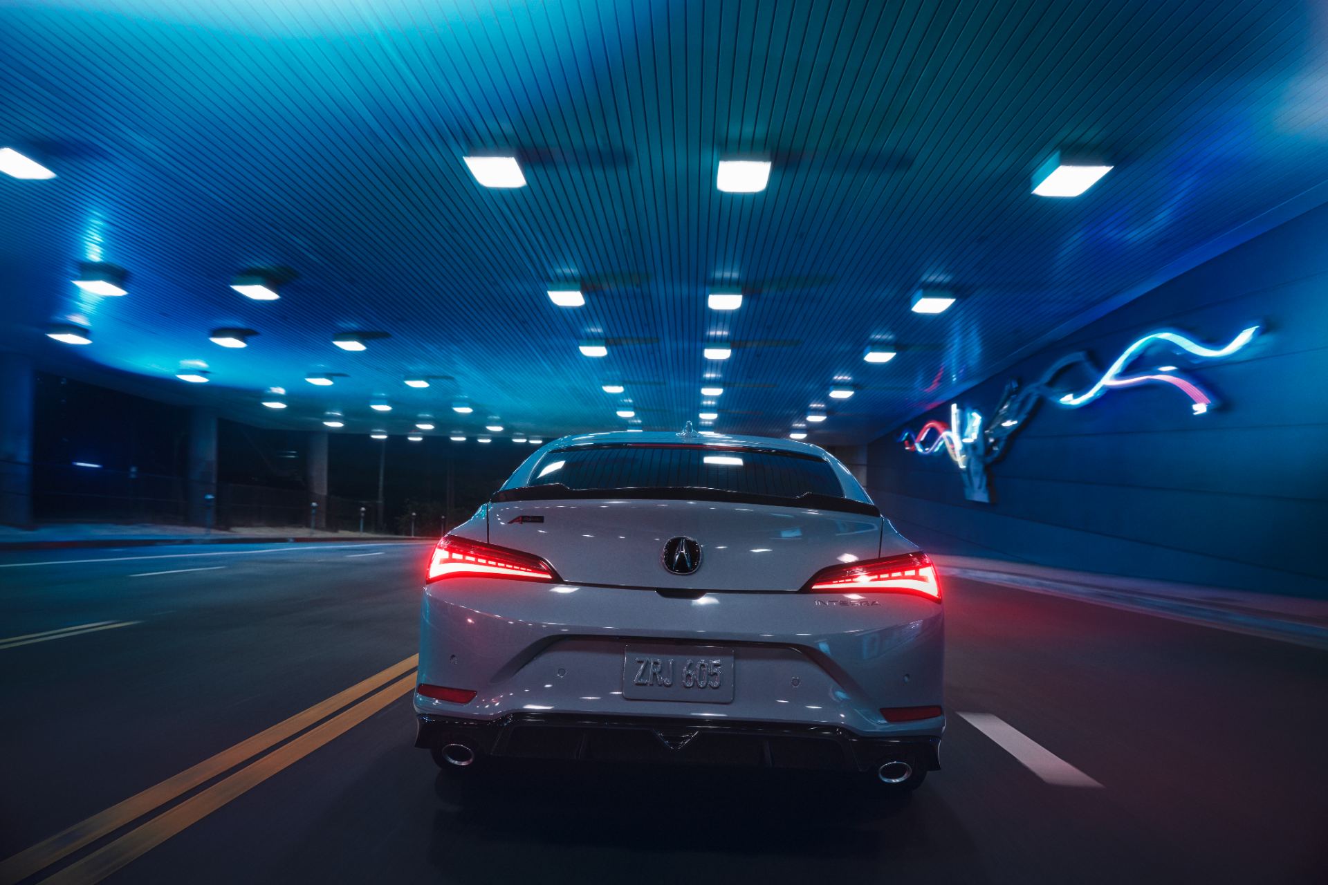 2026 acura integra a spec driving rear tunnel
