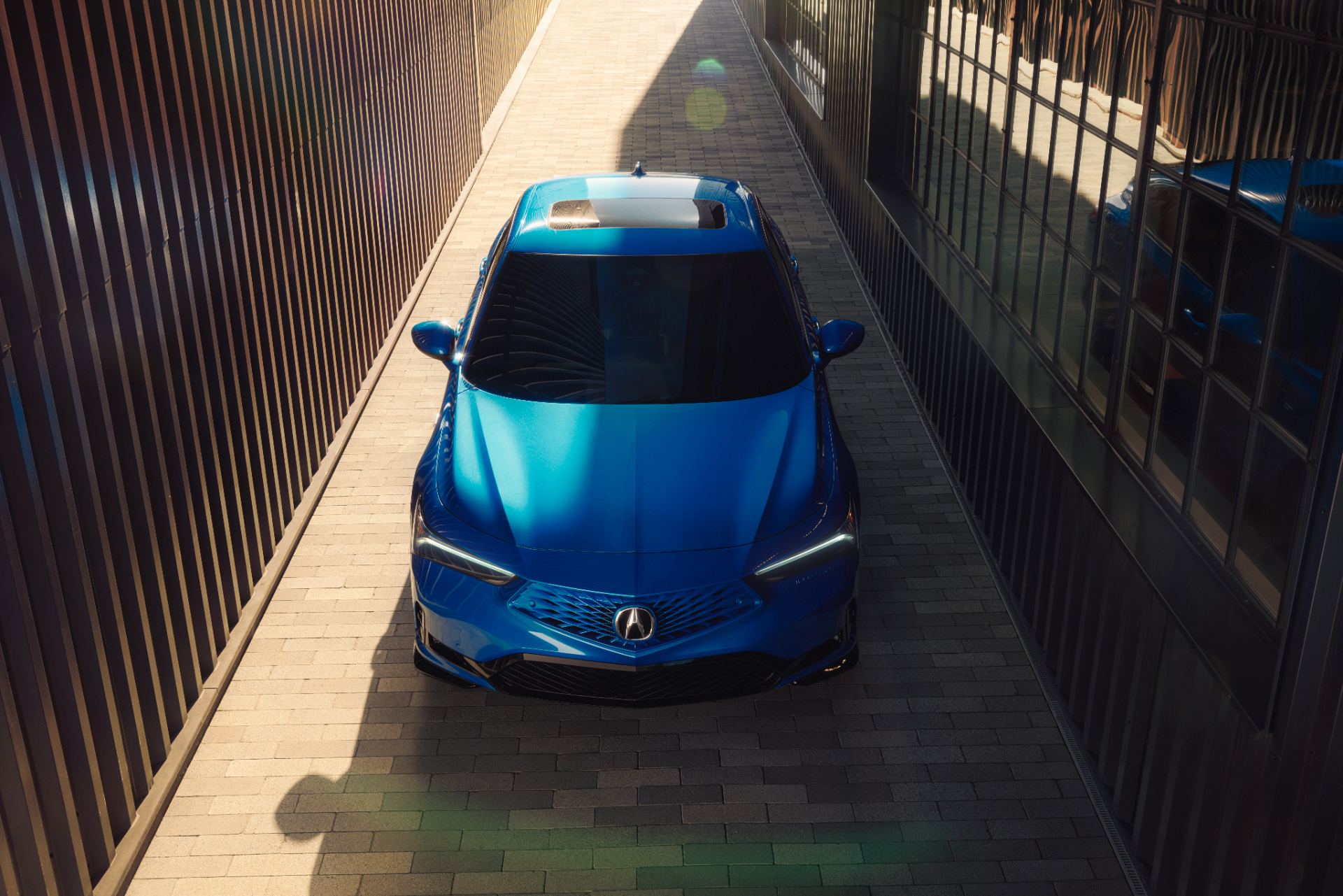 2026 acura integra a spec overhead front blue