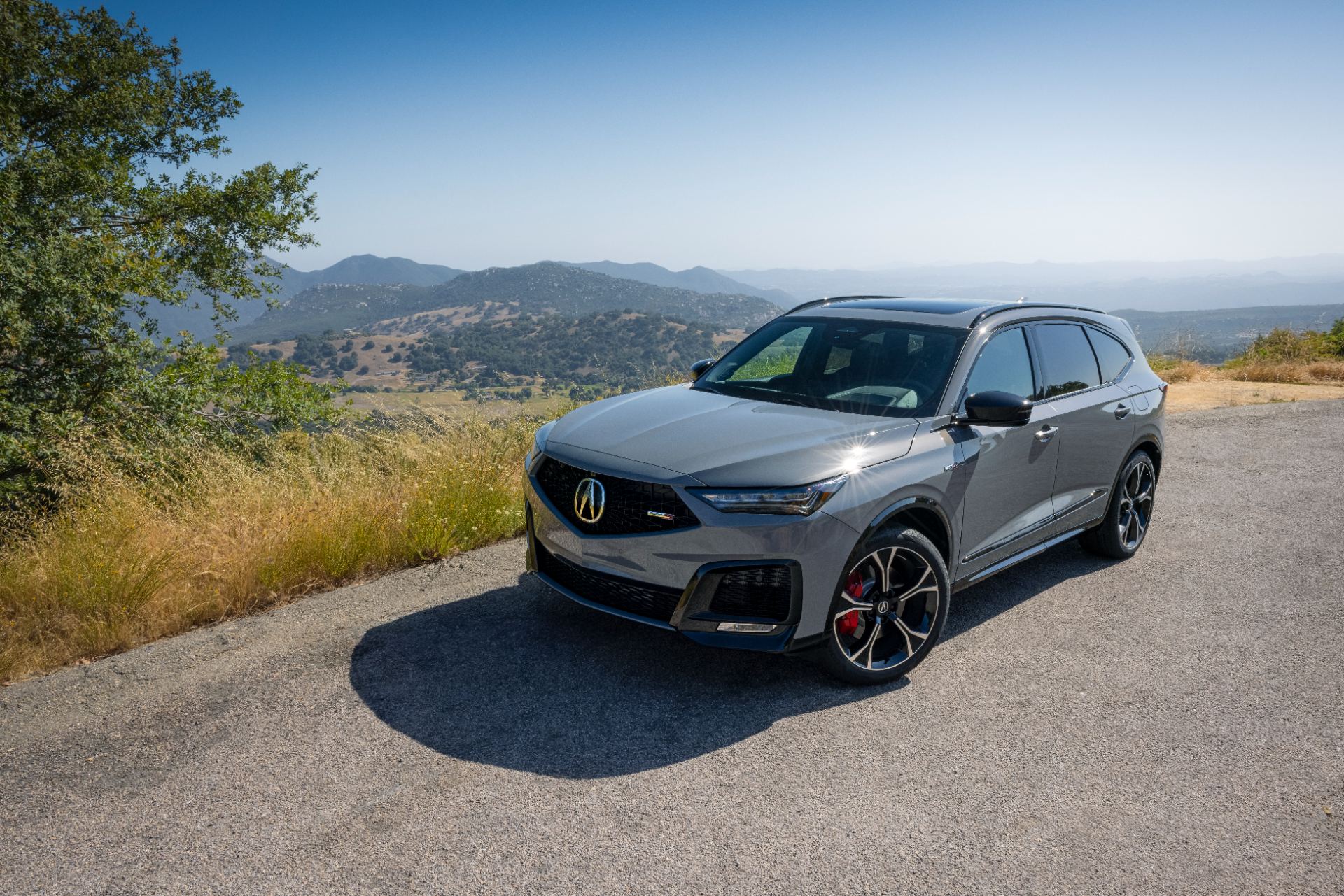 acura mdx type s front three quarter grey