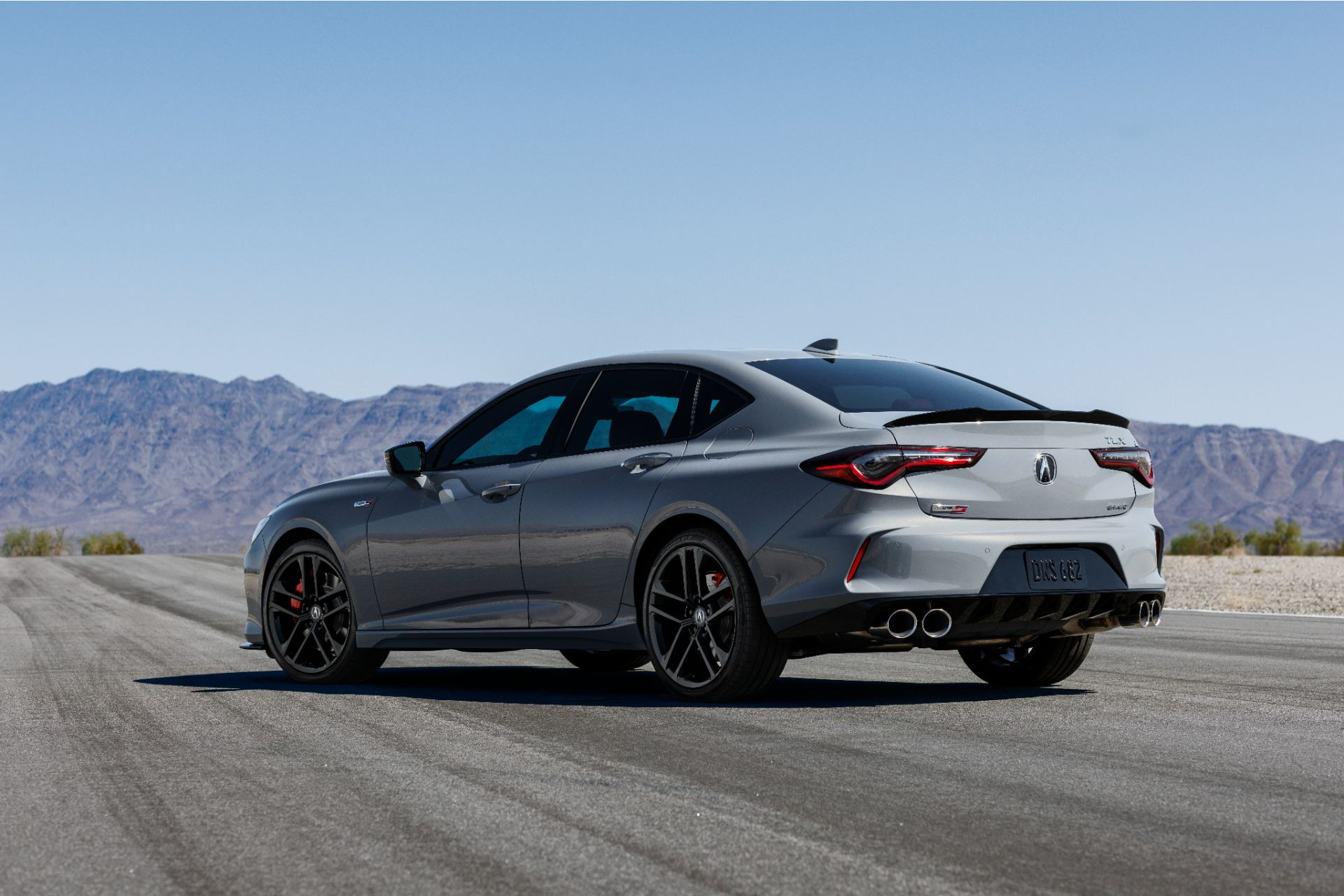 2024 acura tlx type s rear three quarter grey