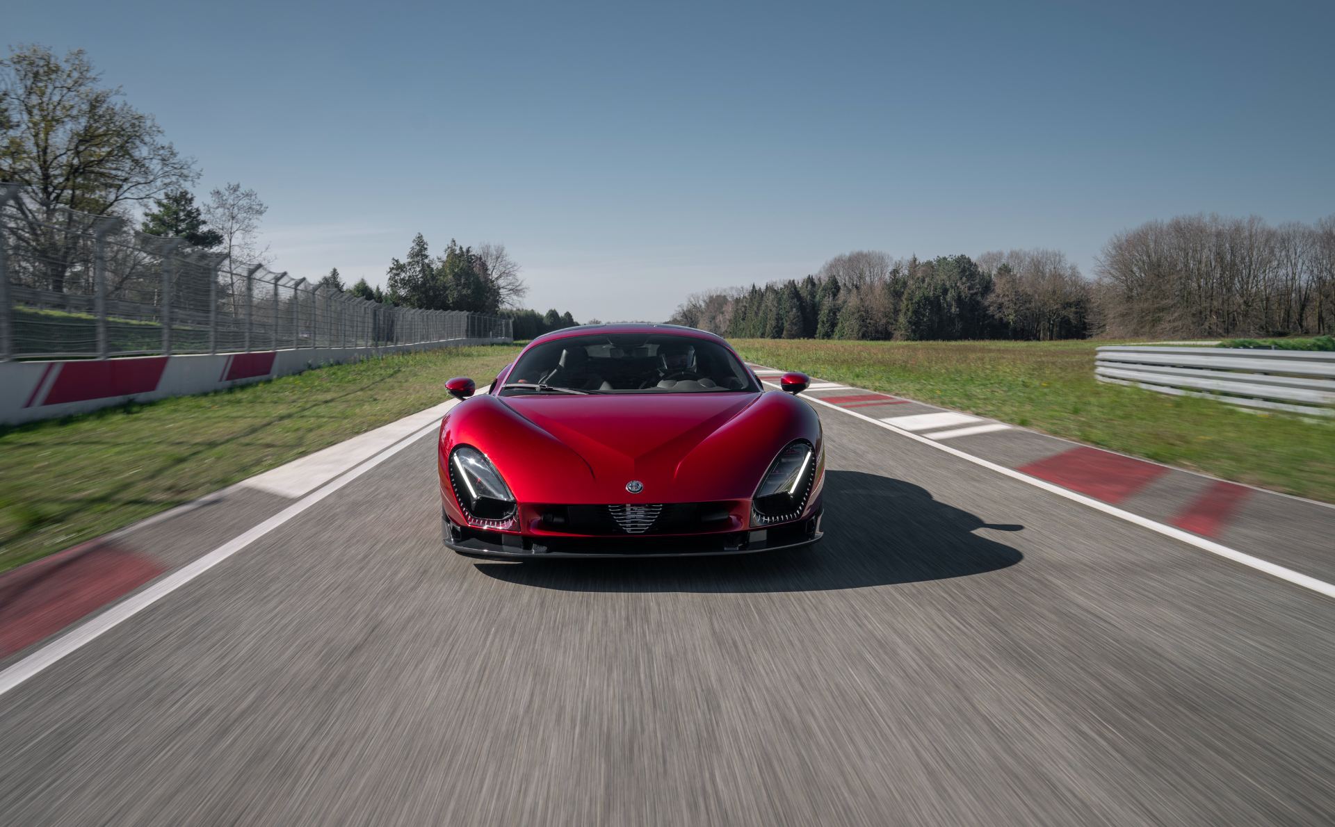 2024 alfa romeo 33 stradale driving front track red