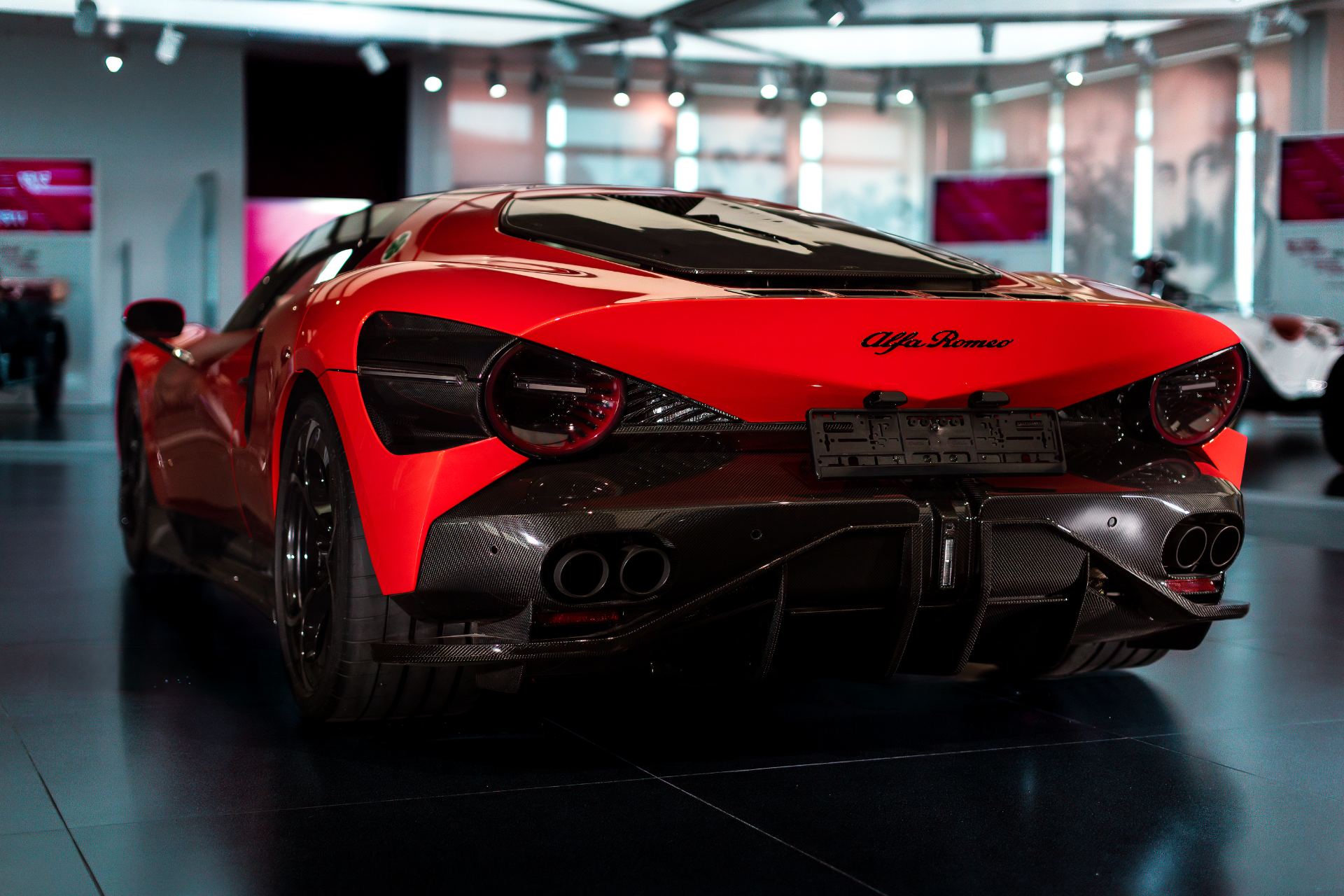 2024 alfa romeo 33 stradale rear museum red