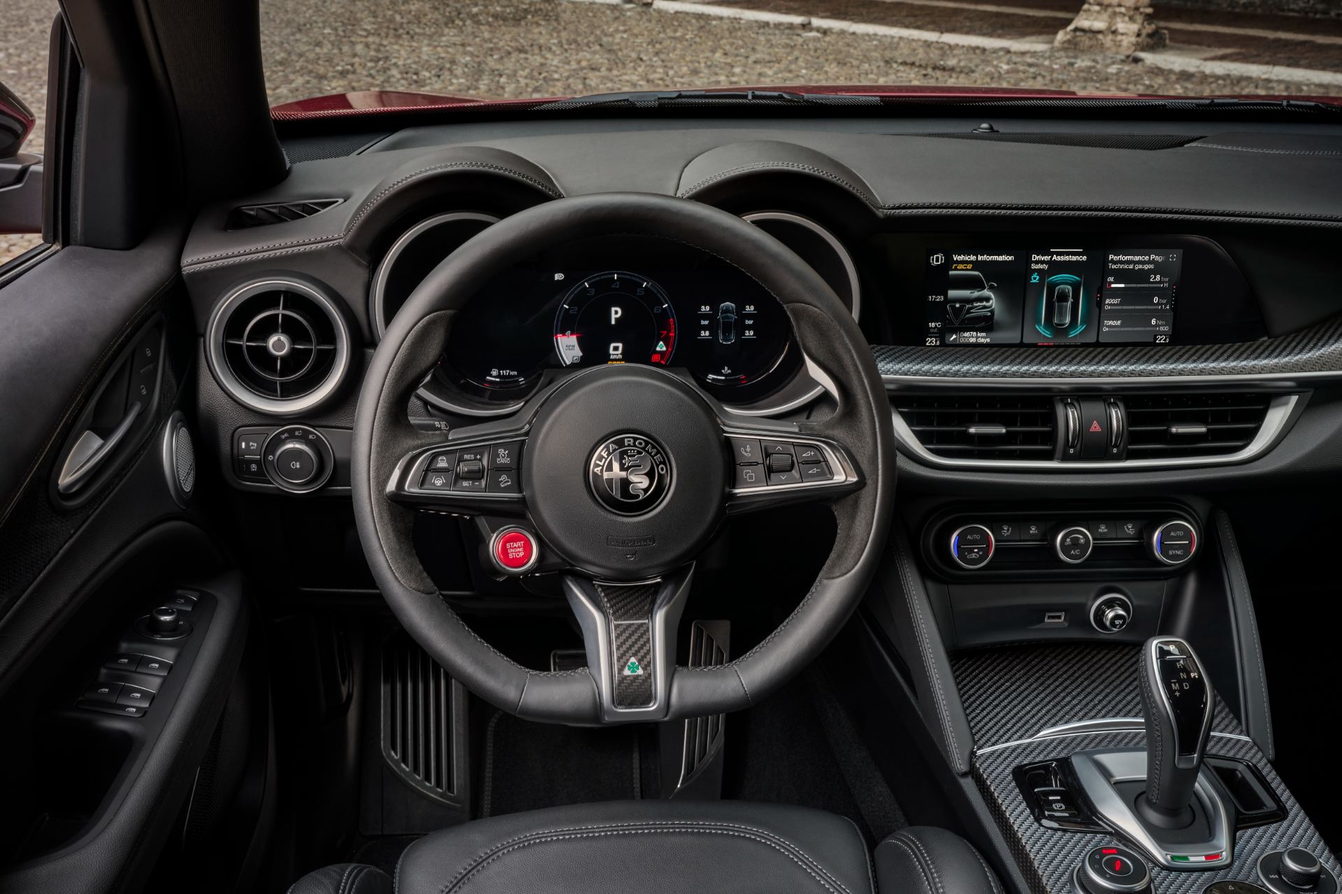 2026 alfa romeo stelvio quadrifoglio interior dashboard