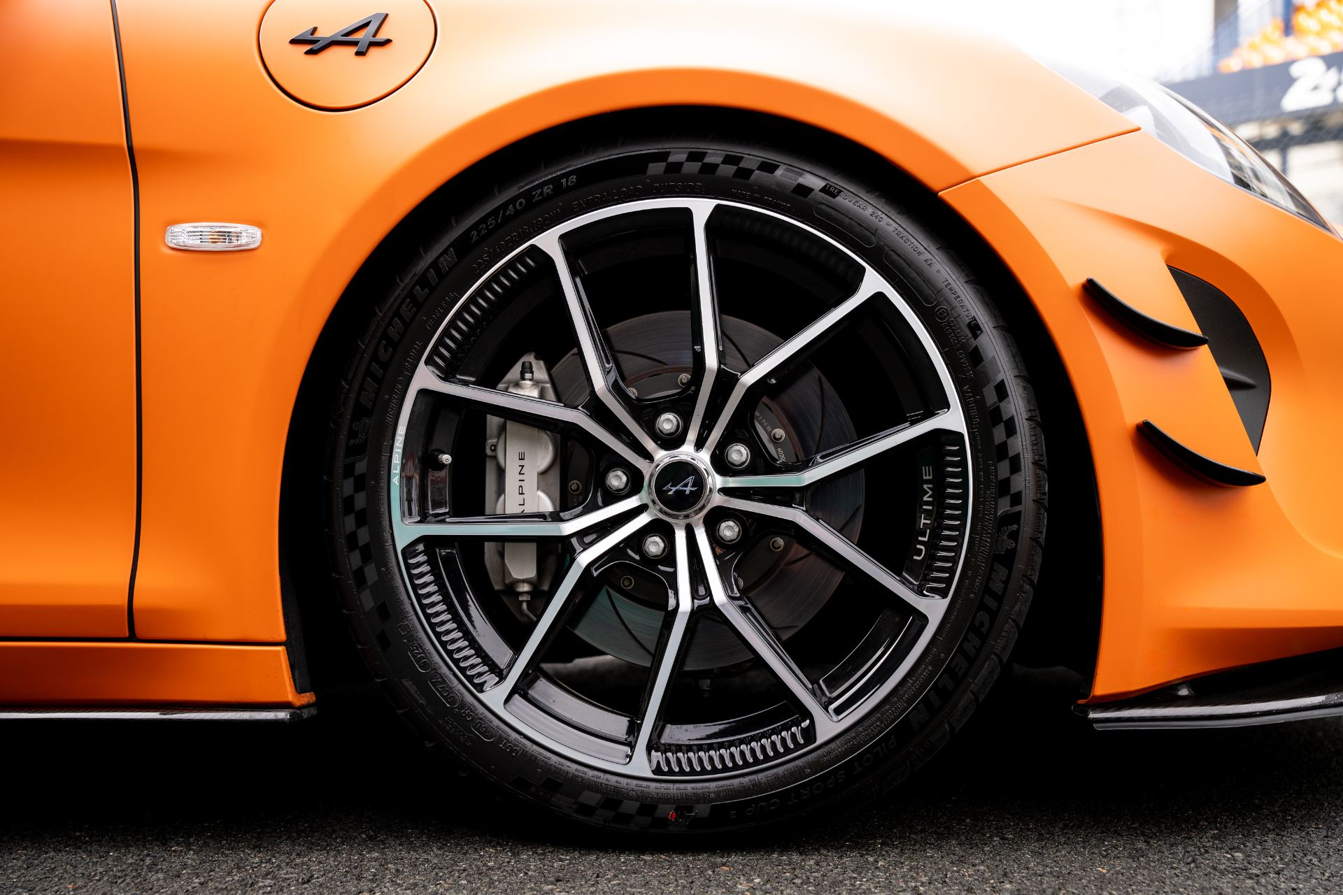 2026 alpine a110 r ultime front wheel arch orange