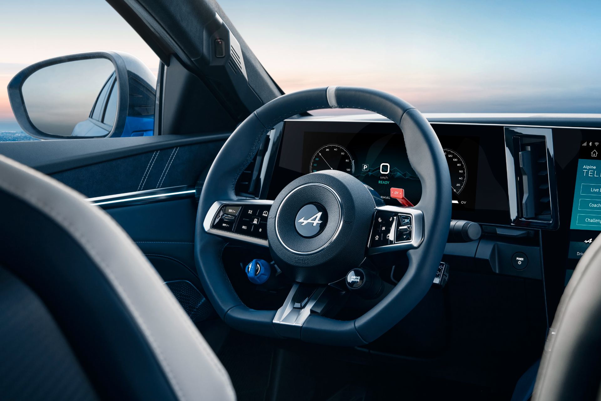 2026 alpine a390 gts interior steering wheel