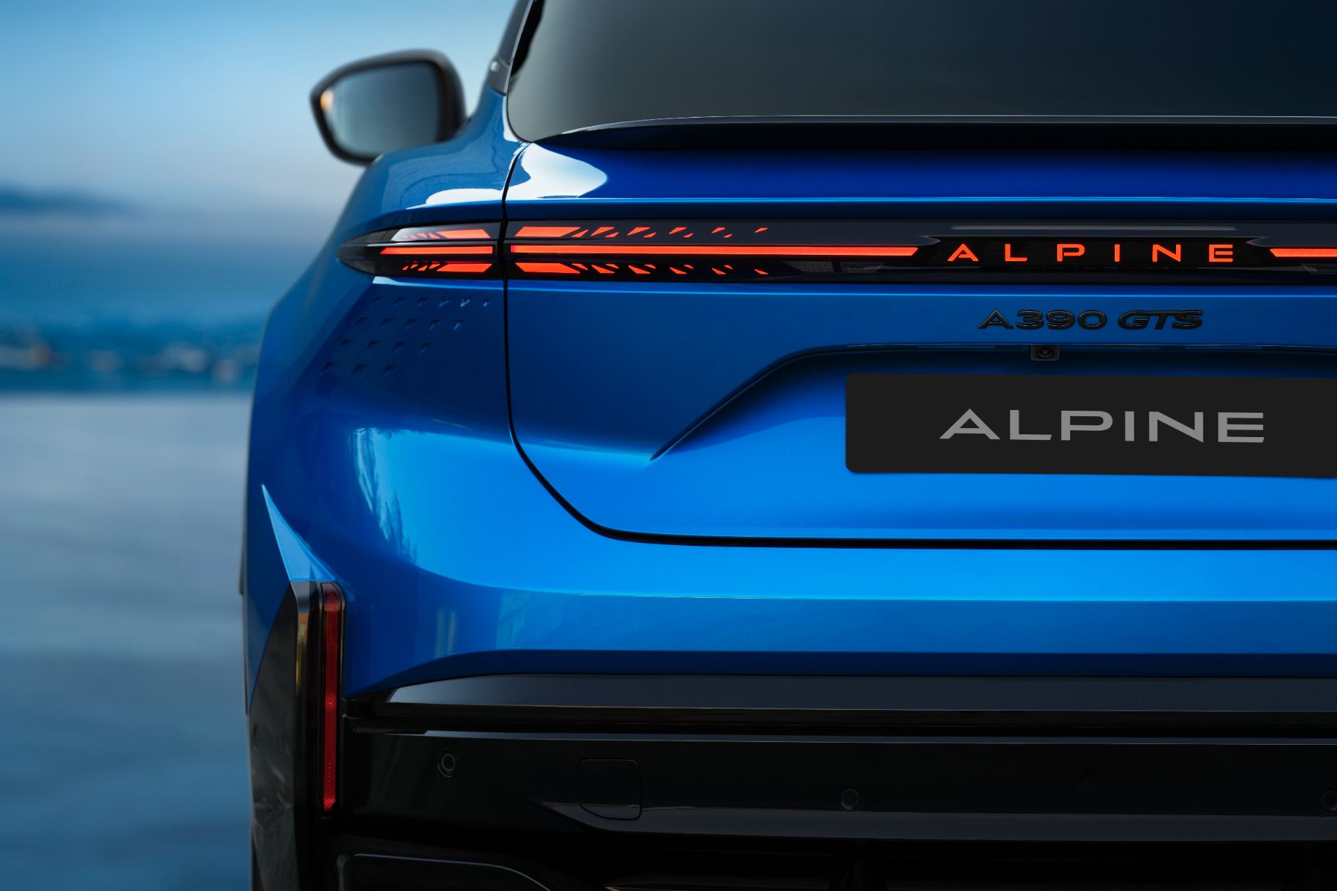 2026 alpine a390 gts rear light bar blue