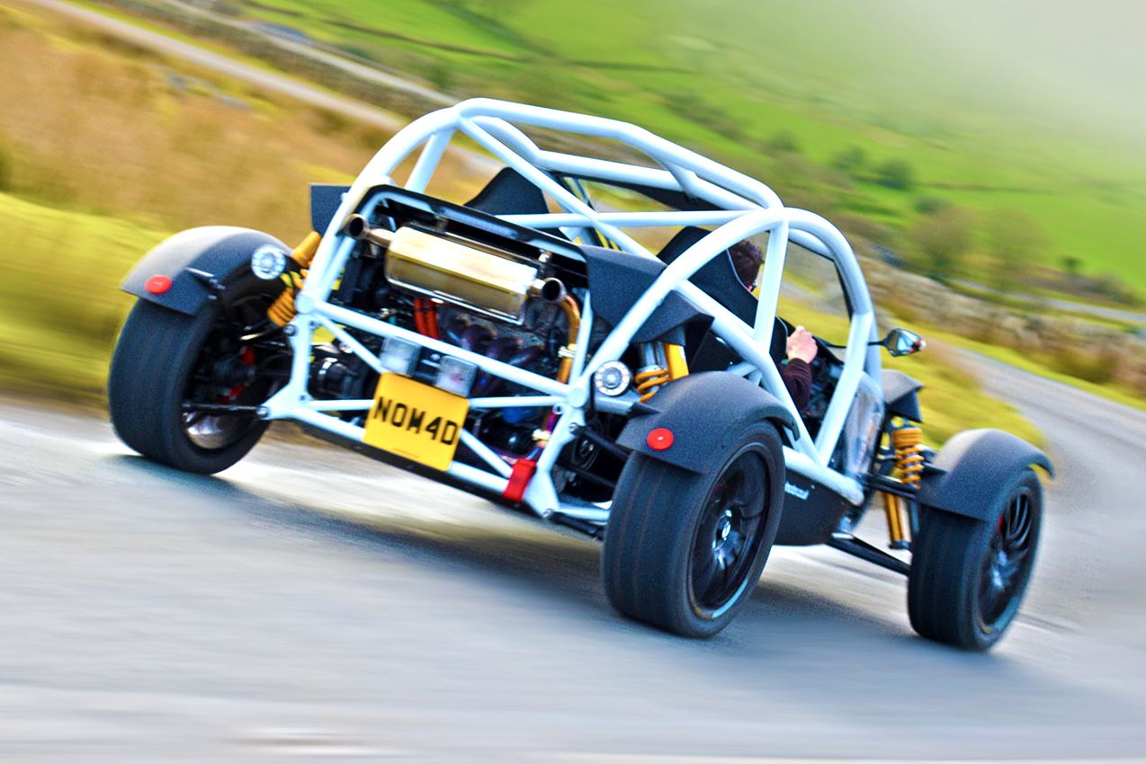 ariel nomad r driving rear three quarter white and black