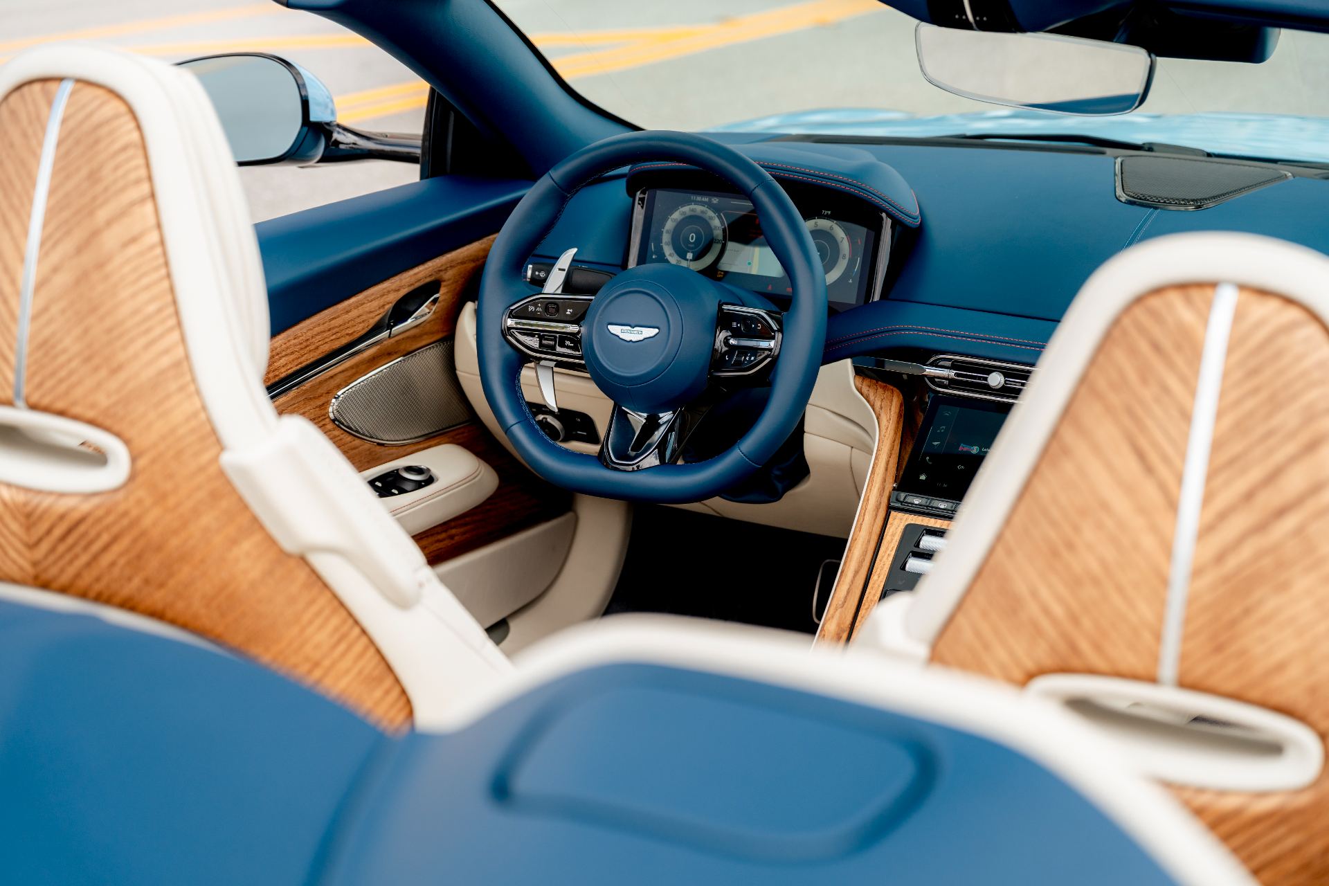 2026 aston martin db12 volante palm beach edition interior cockpit