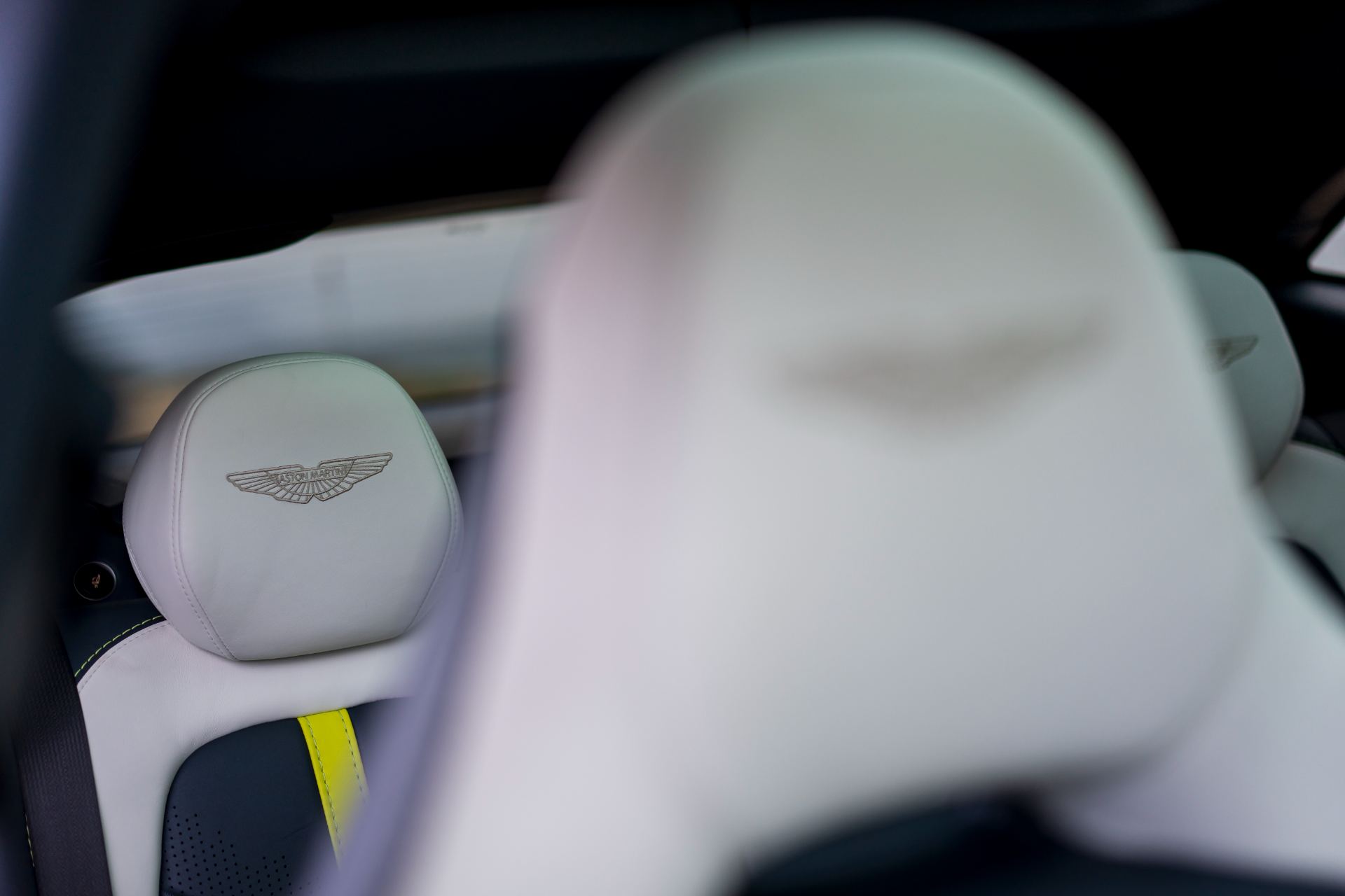 2026 aston martin dbx707 interior headrest logo
