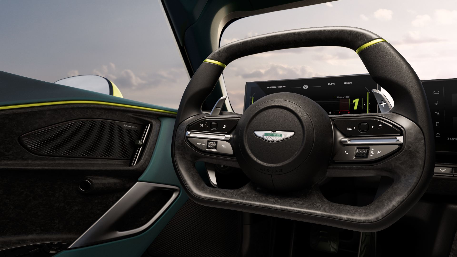 2026 aston martin valhalla interior steering wheel