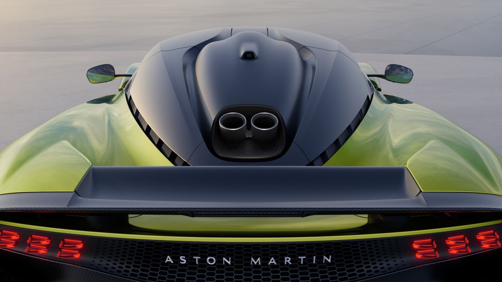 2026 aston martin valhalla rear engine cover exhaust