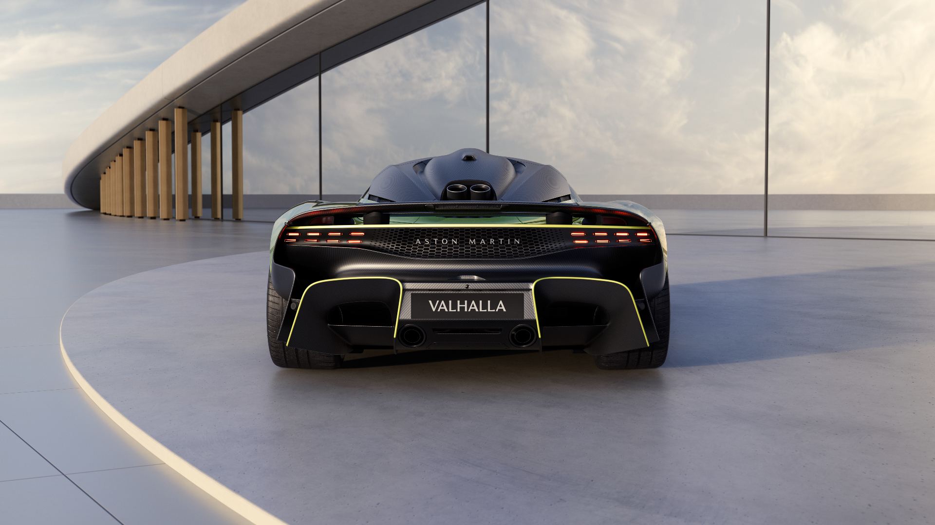 2026 aston martin valhalla rear green