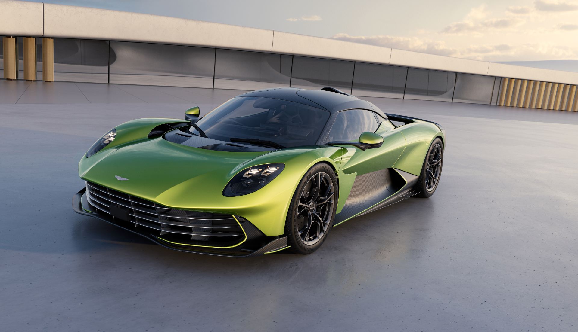 2026 aston martin valhalla front three quarter green