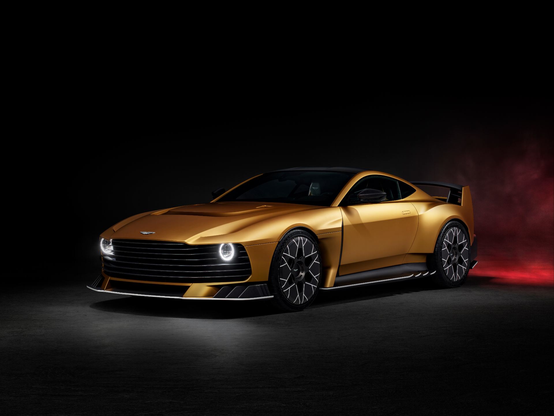 2026 aston martin valiant front three quarter studio gold