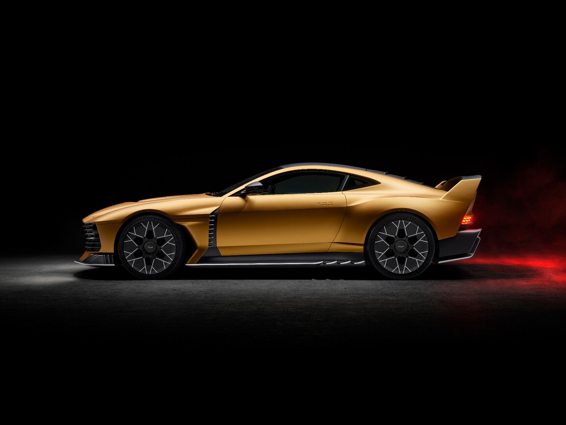 2026 aston martin valiant side profile studio gold
