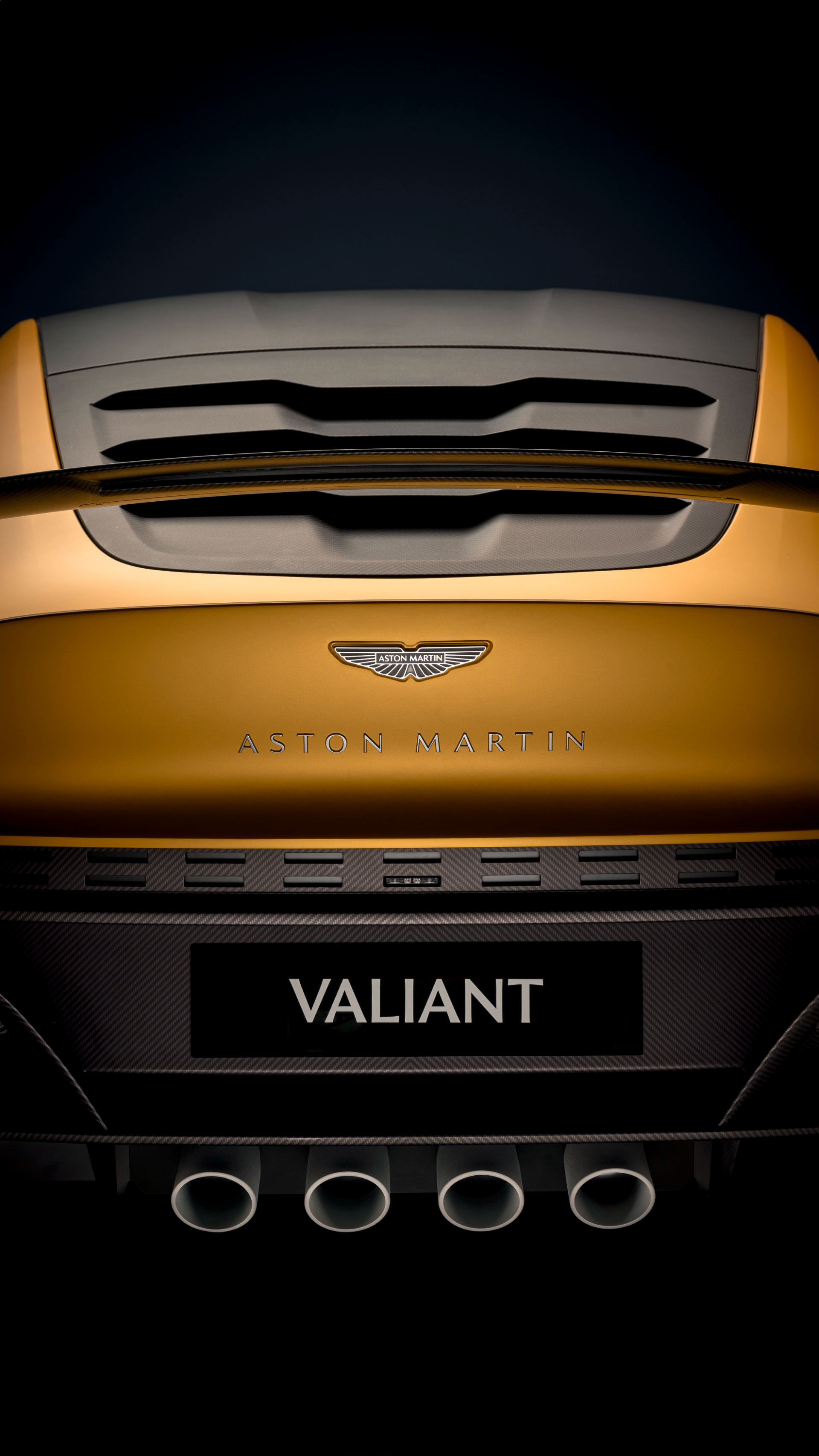 2026 aston martin valiant rear badge gold