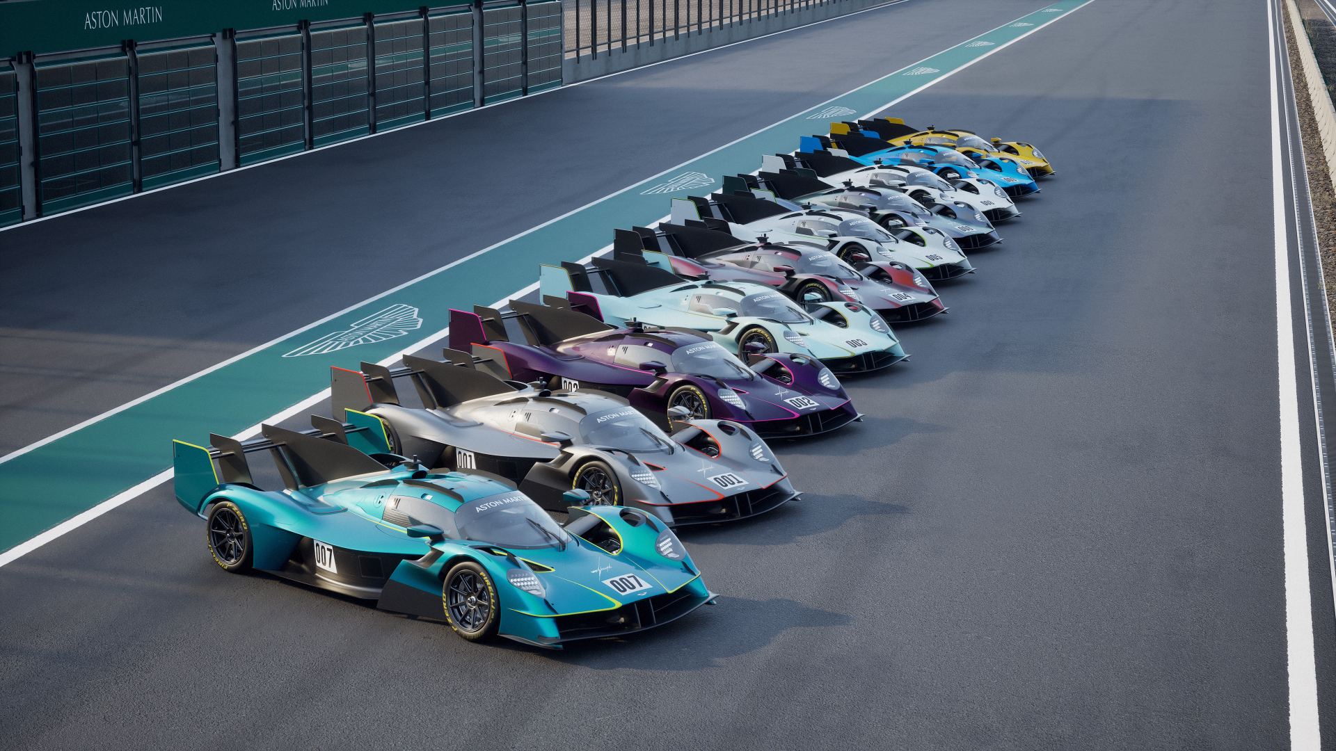 2026 aston martin valkyrie lm lineup pit lane