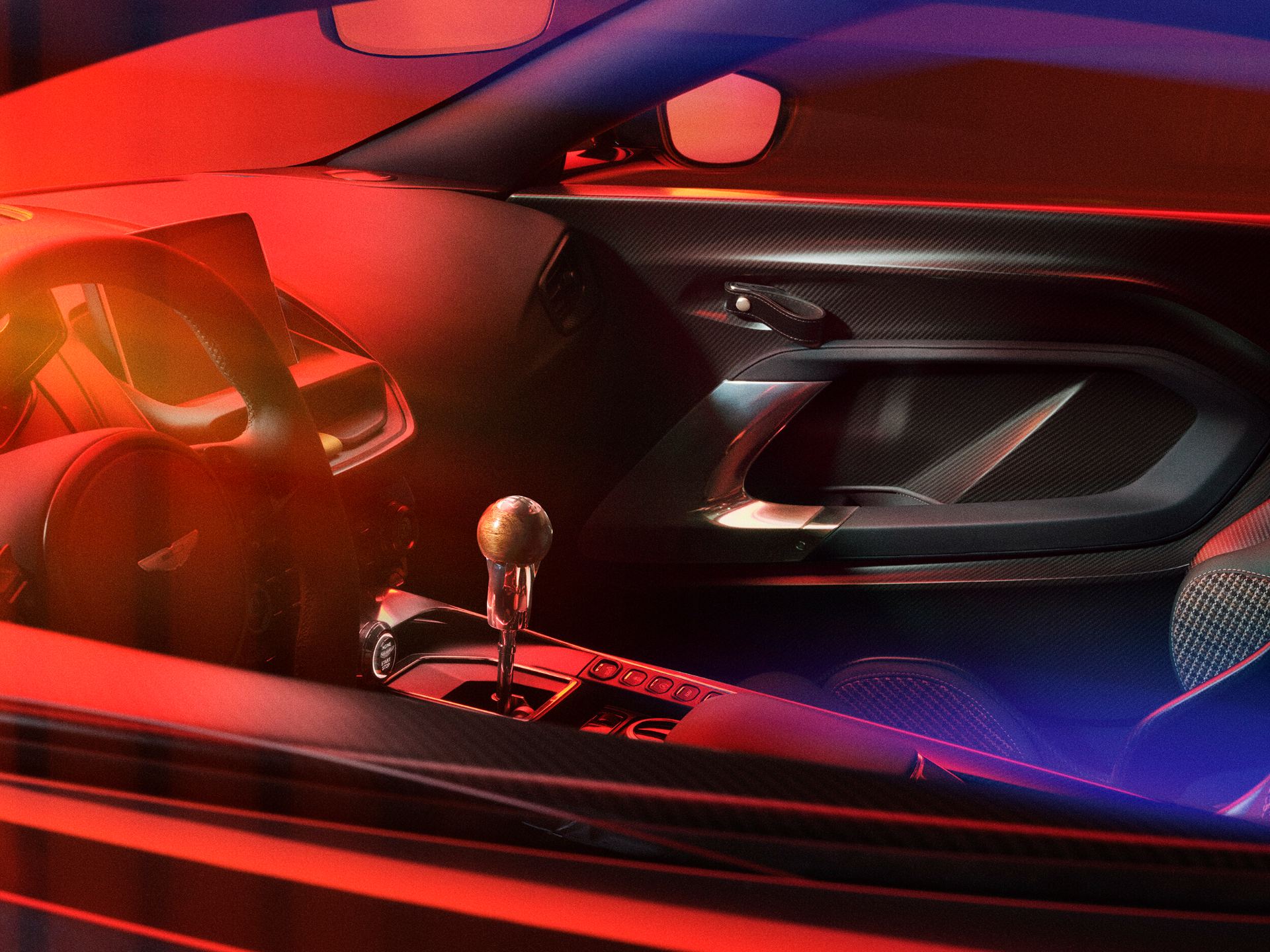 2026 aston martin valour interior door and gear lever