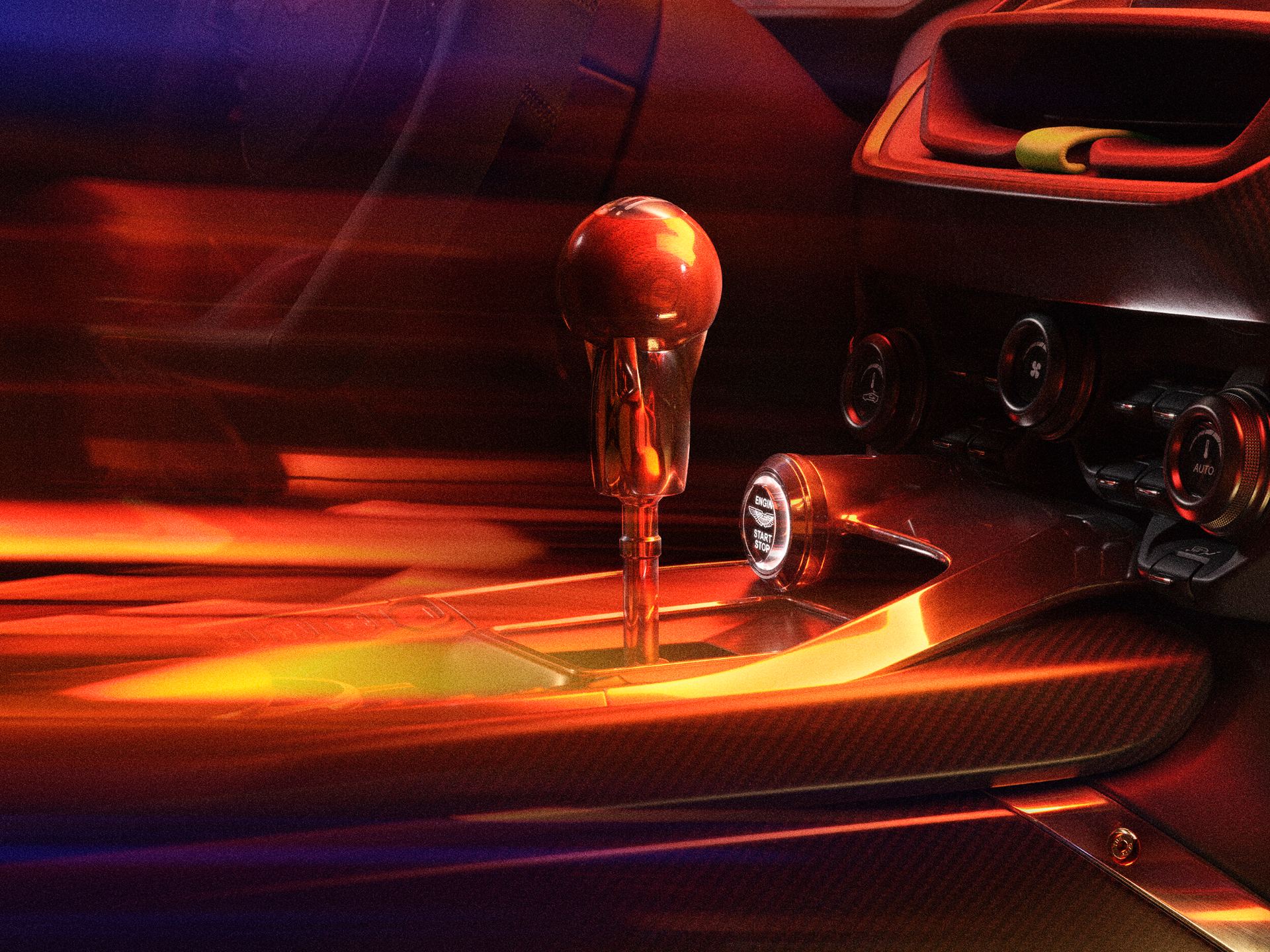 2026 aston martin valour interior gear lever