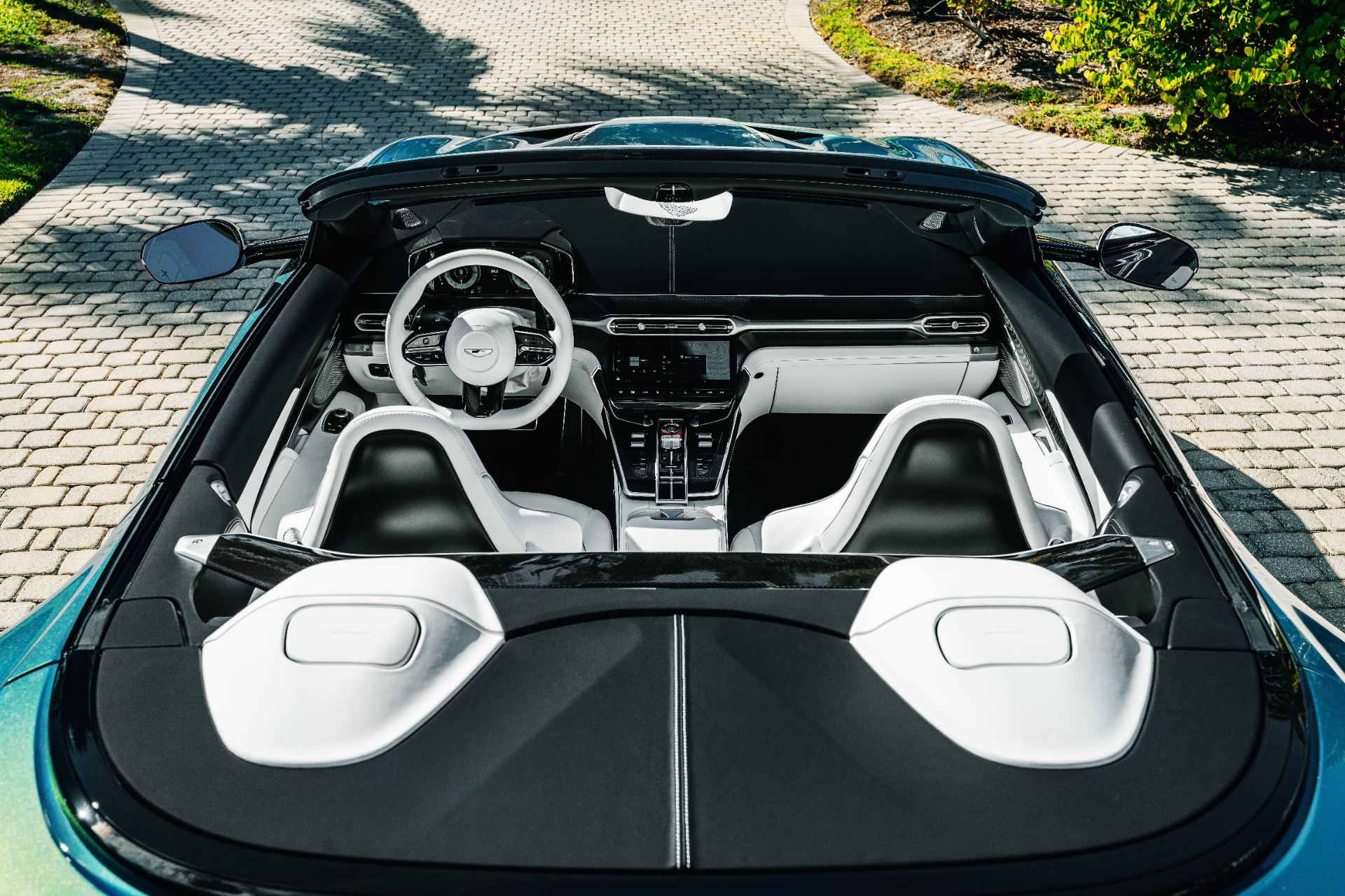 2026 aston martin vanquish volante wave edition overhead interior