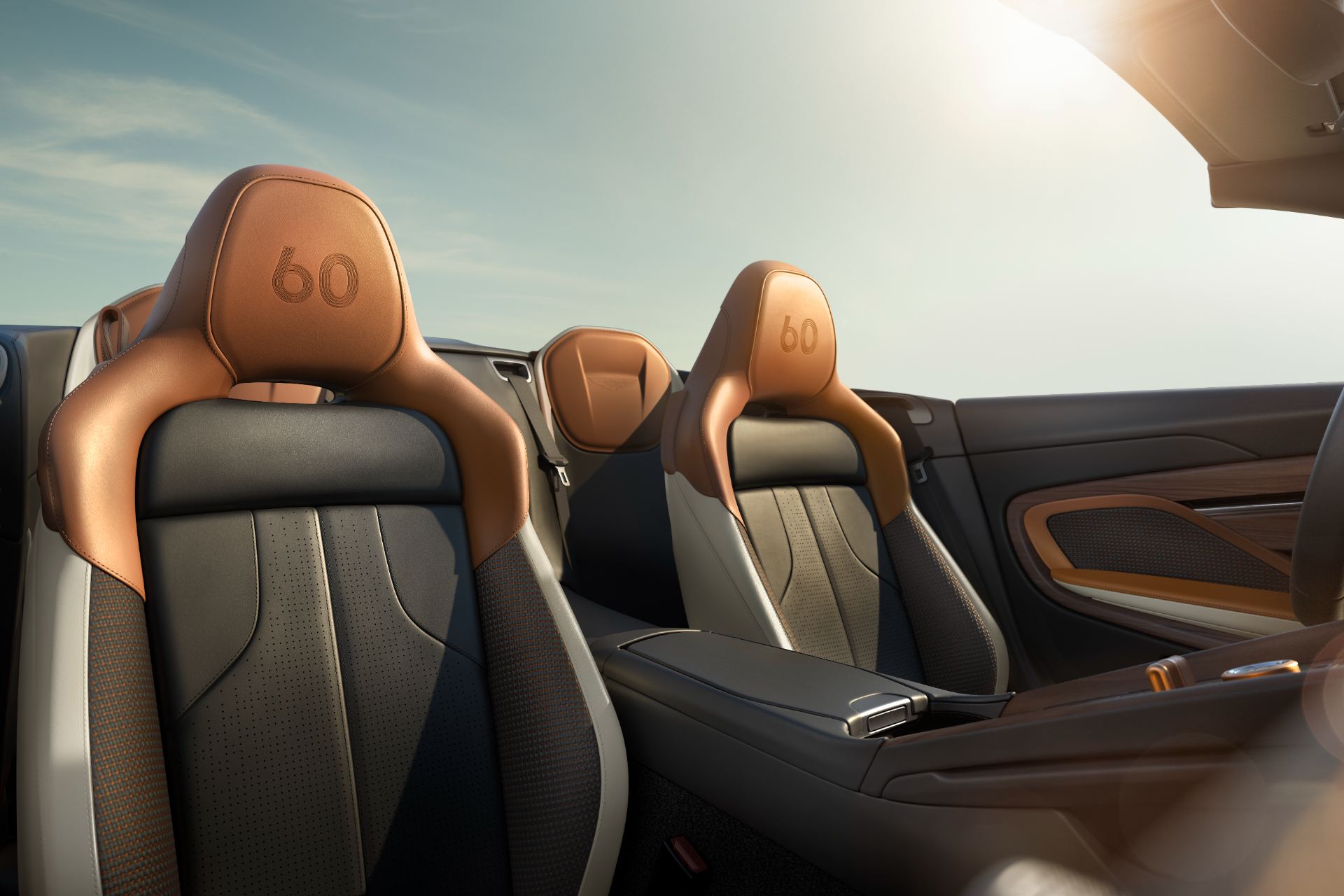 aston martin 60th anniversary volante edition interior seats