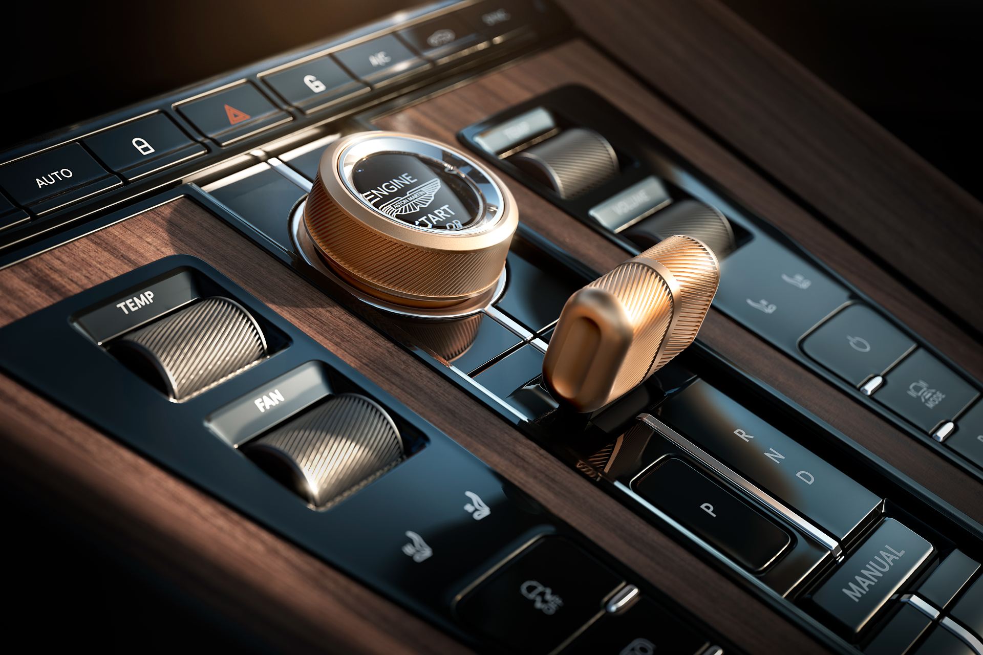 aston martin 60th anniversary volante edition center console