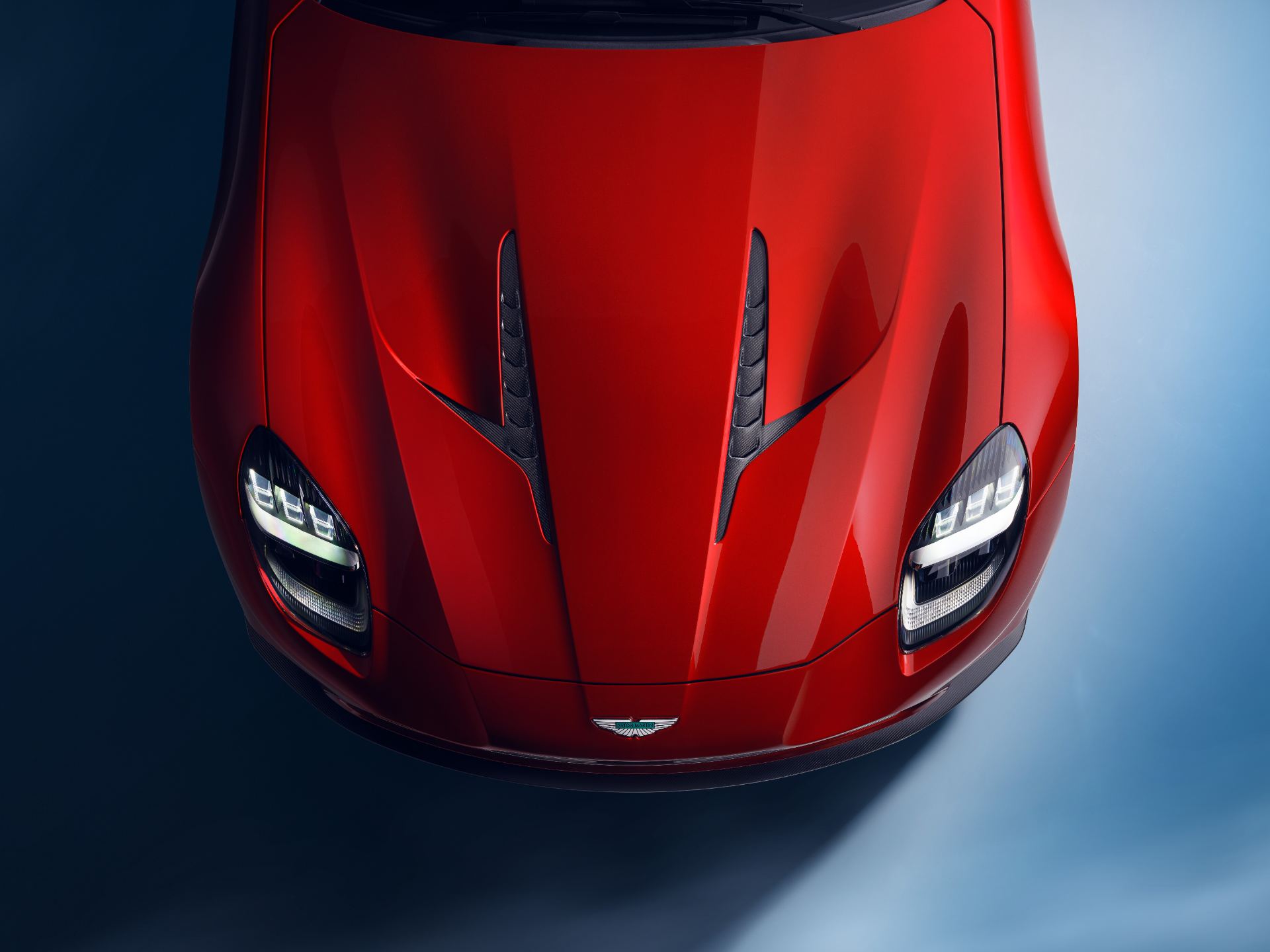 2026 aston martin vanquish bonnet headlights red