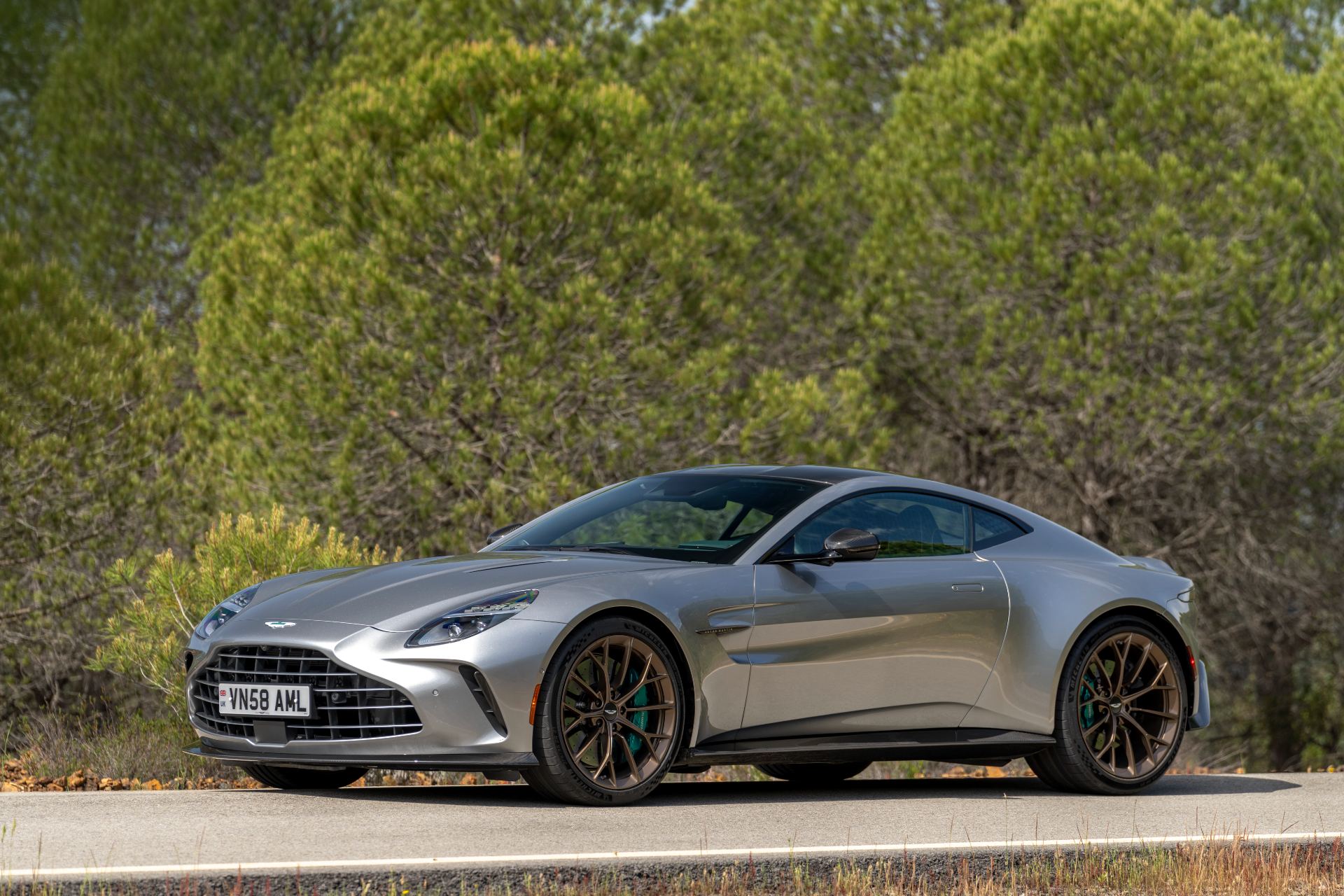 2026 aston martin vantage front three quarter silver