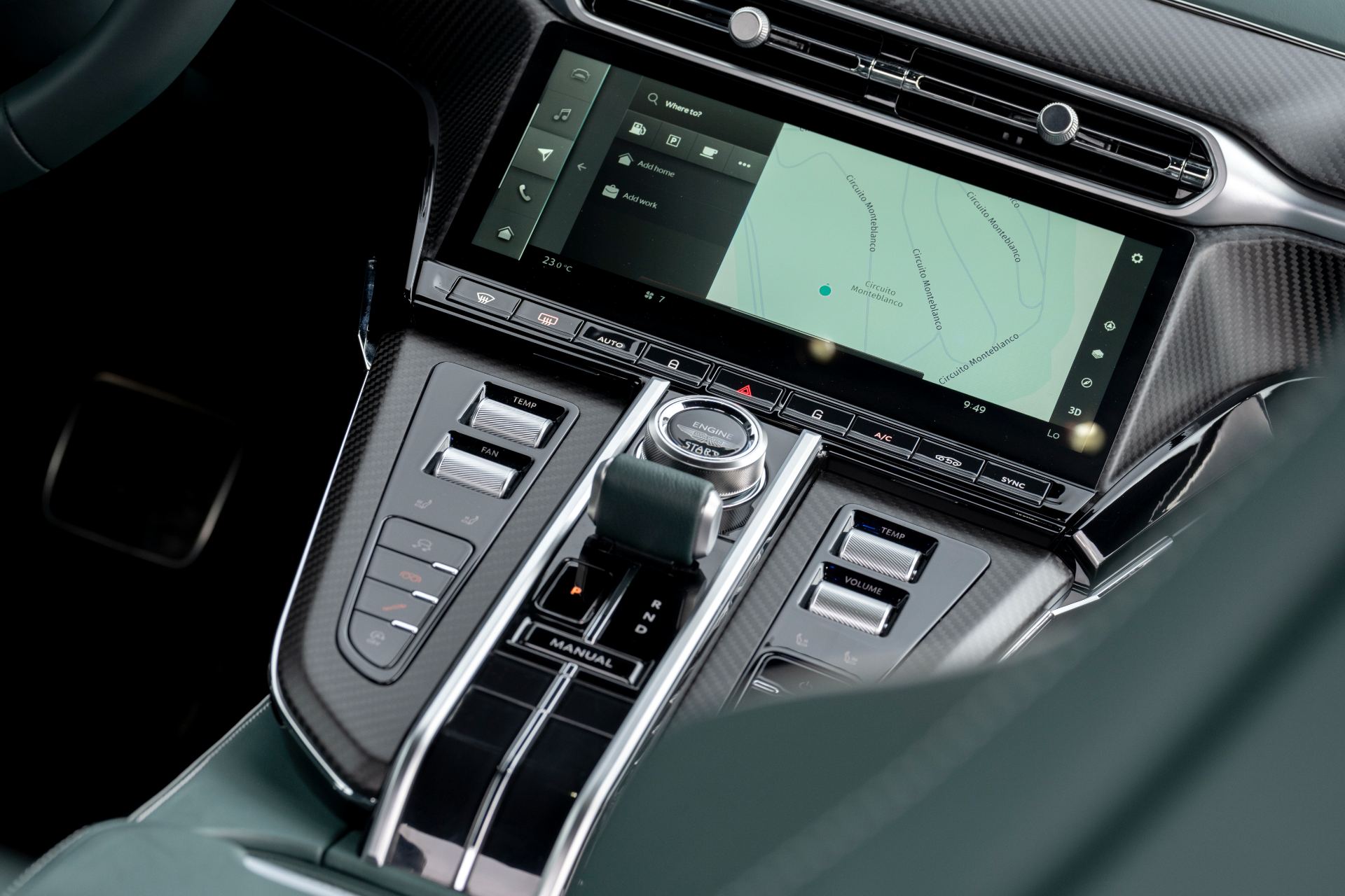 2026 aston martin vantage interior infotainment center console