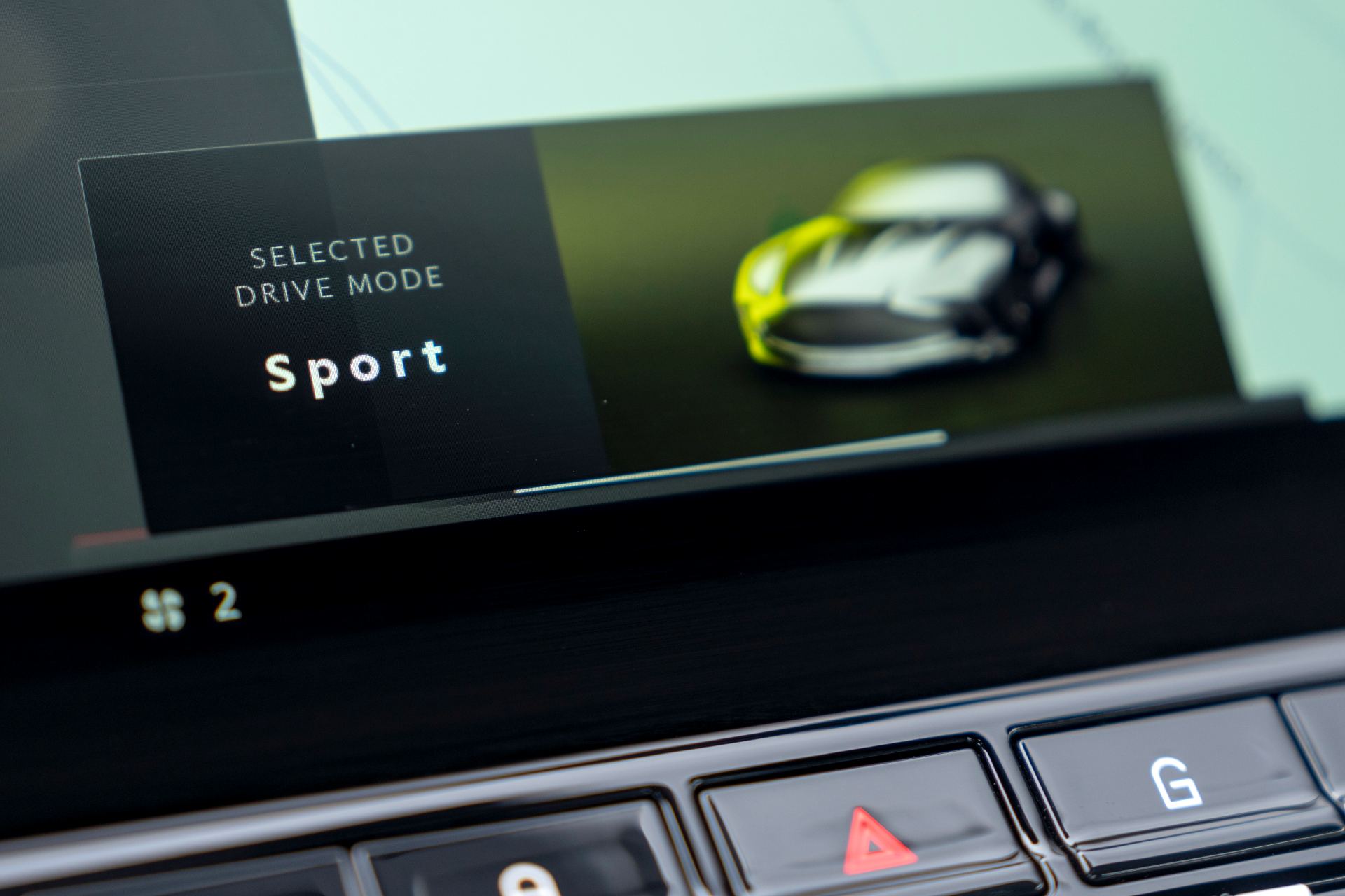 2026 aston martin vantage interior drive mode display