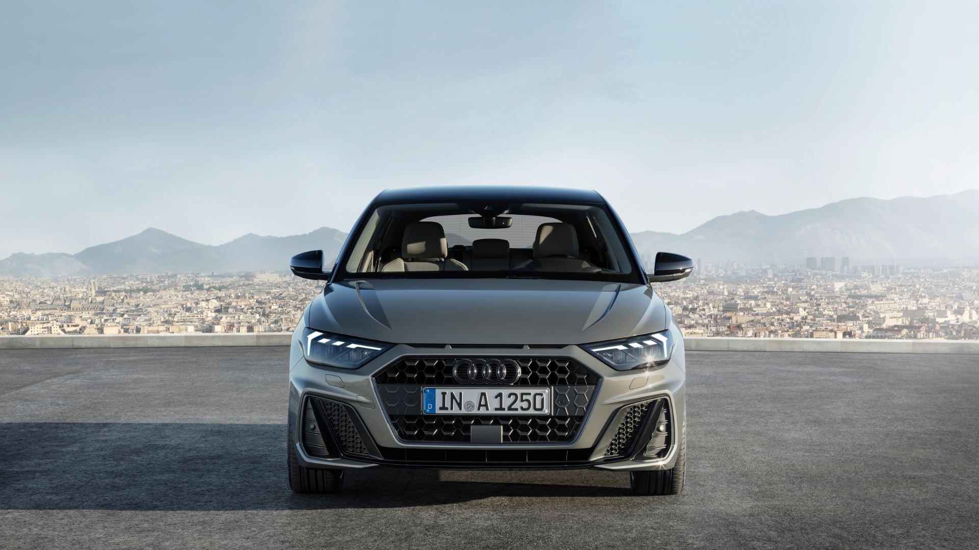 2026 audi a1 sportback front city view grey