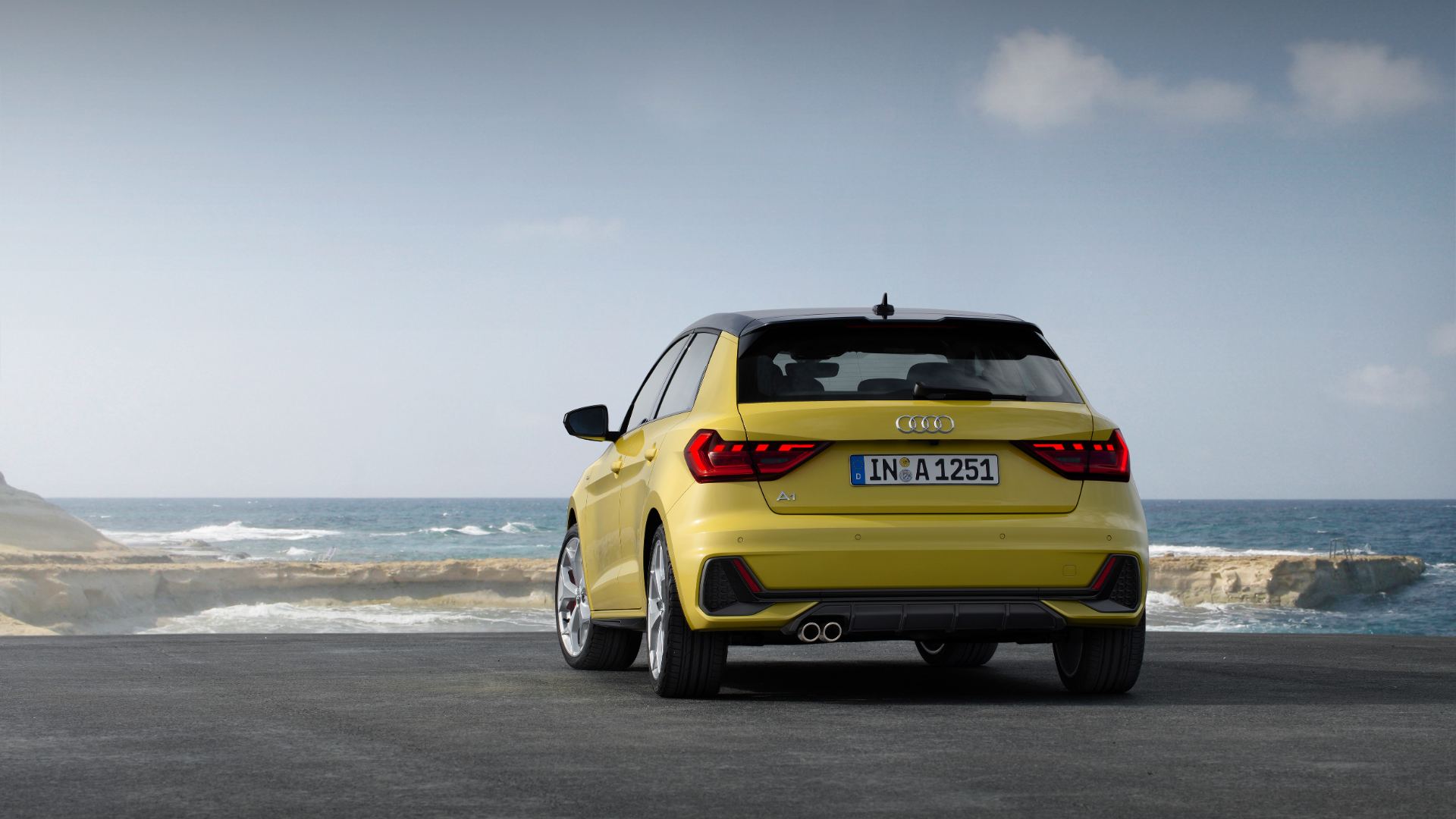 2026 audi a1 sportback rear coast yellow