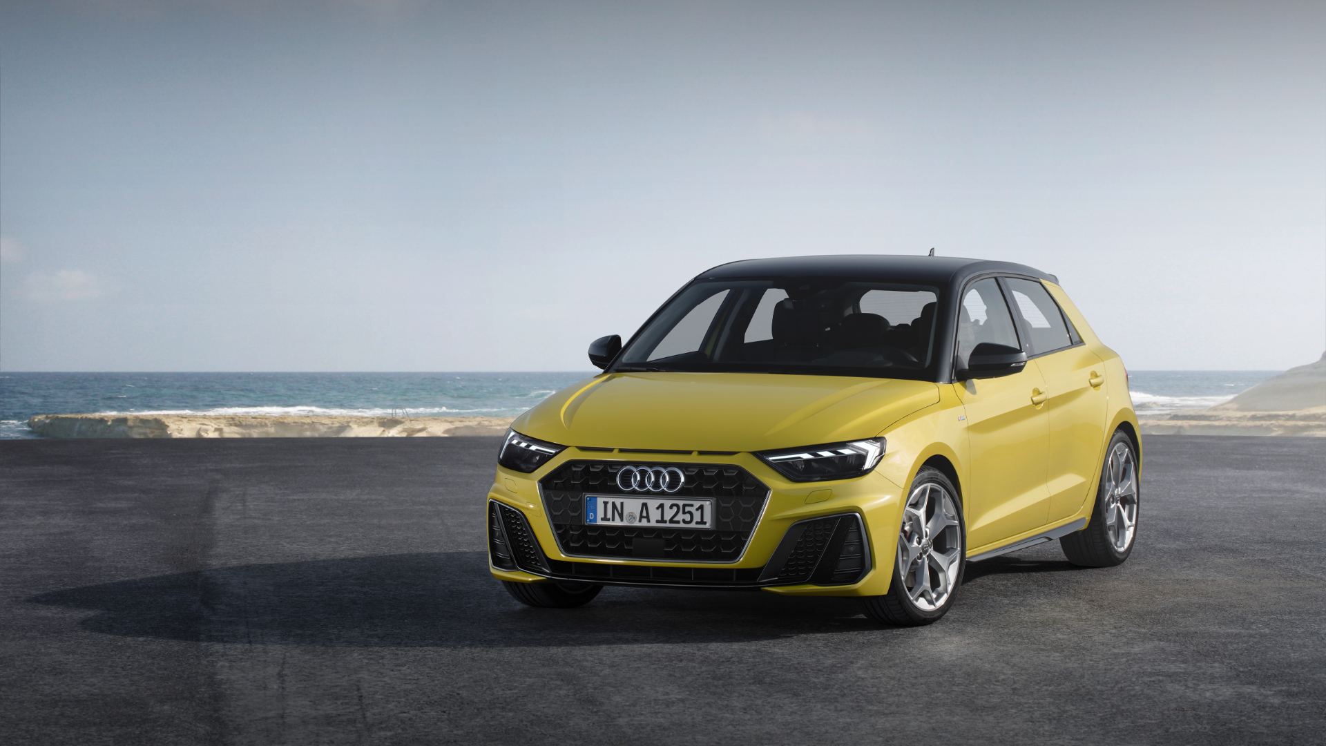 2026 audi a1 sportback front three quarter coast yellow