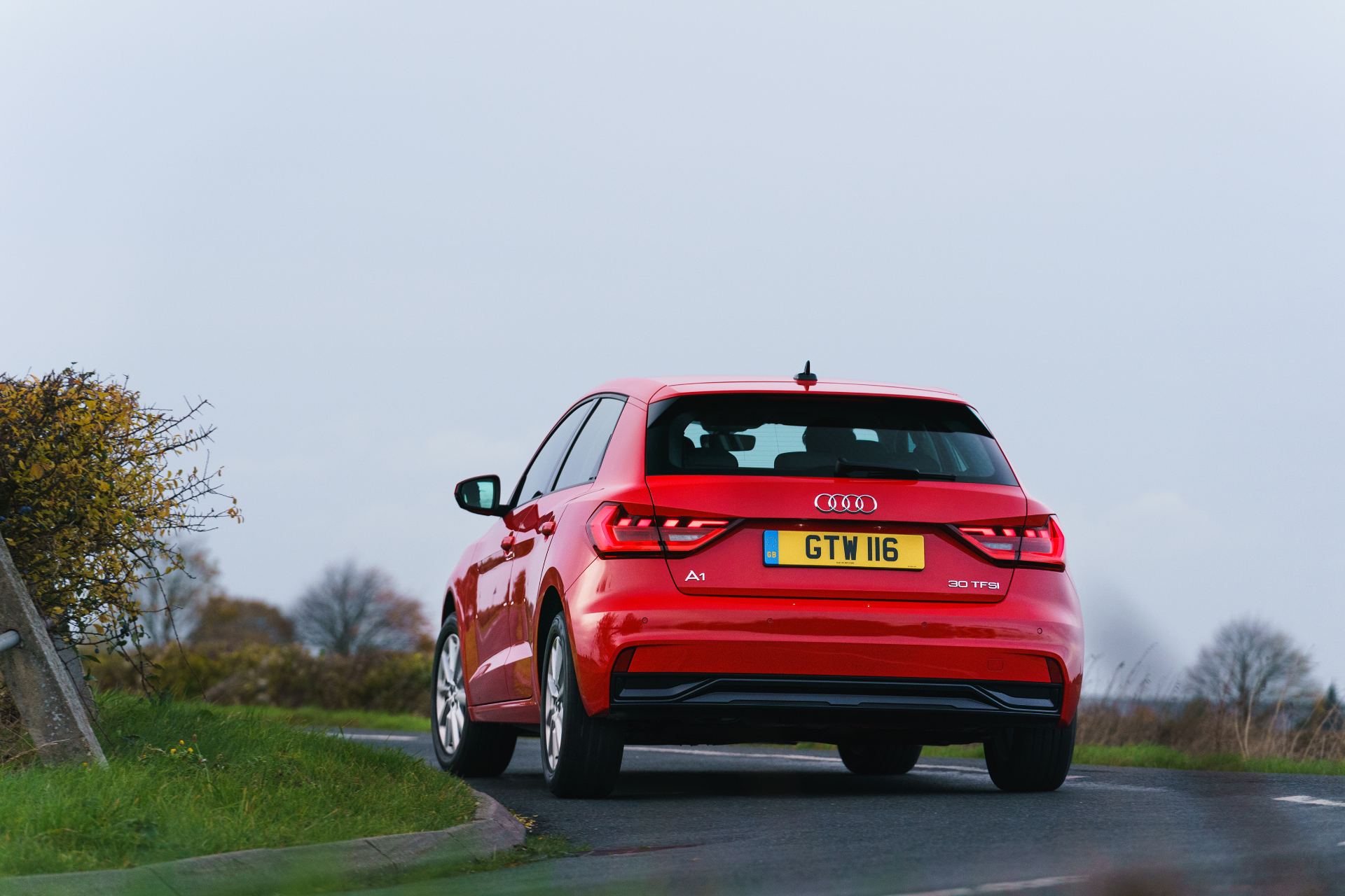 2026 audi a1 sportback sport rear three quarter country lane red