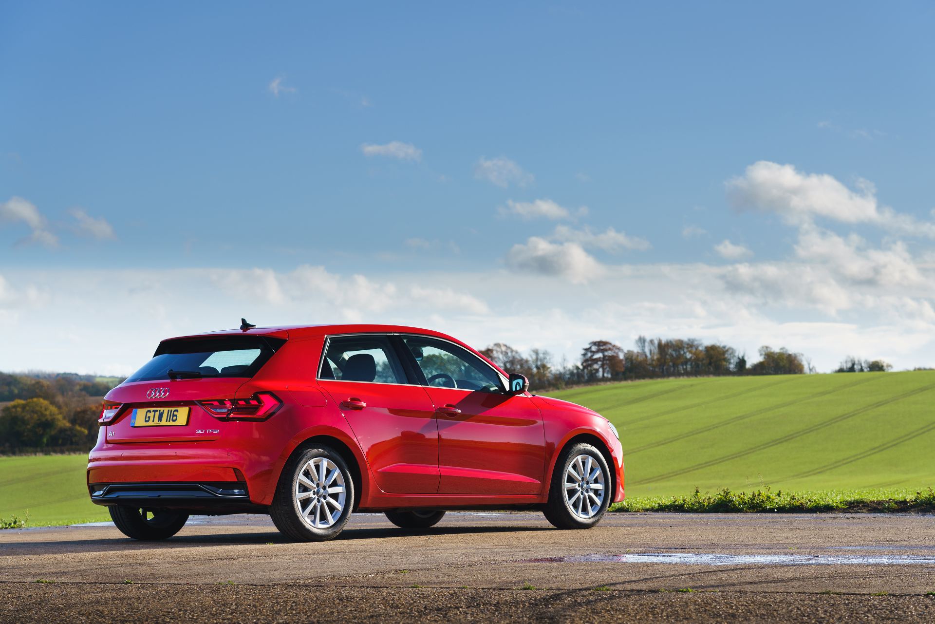 2026 audi a1 sportback sport rear three quarter red