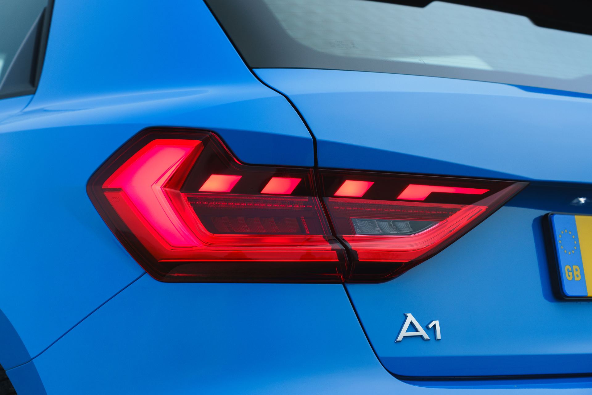 2026 audi a1 sportback s line taillight badge blue
