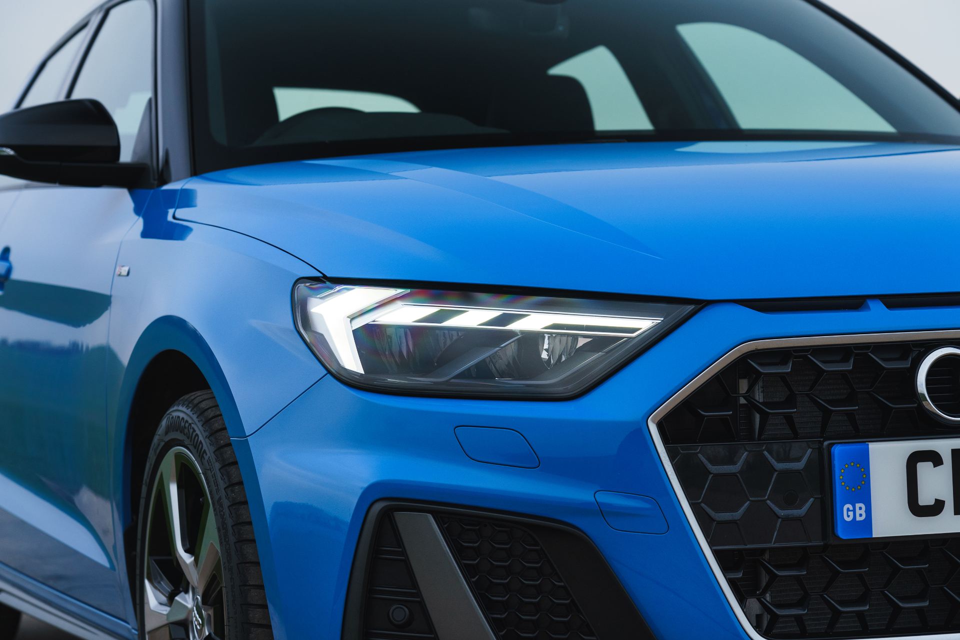 2026 audi a1 sportback s line headlight grille blue