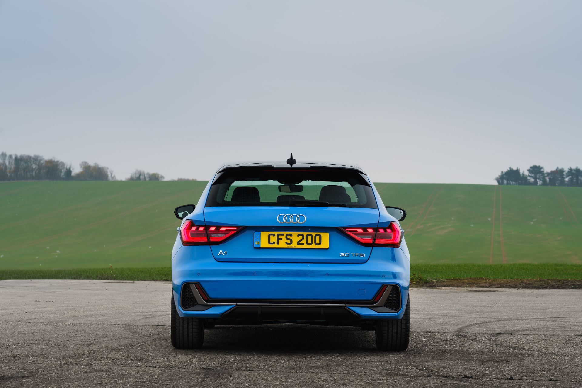 2026 audi a1 sportback s line rear fields blue
