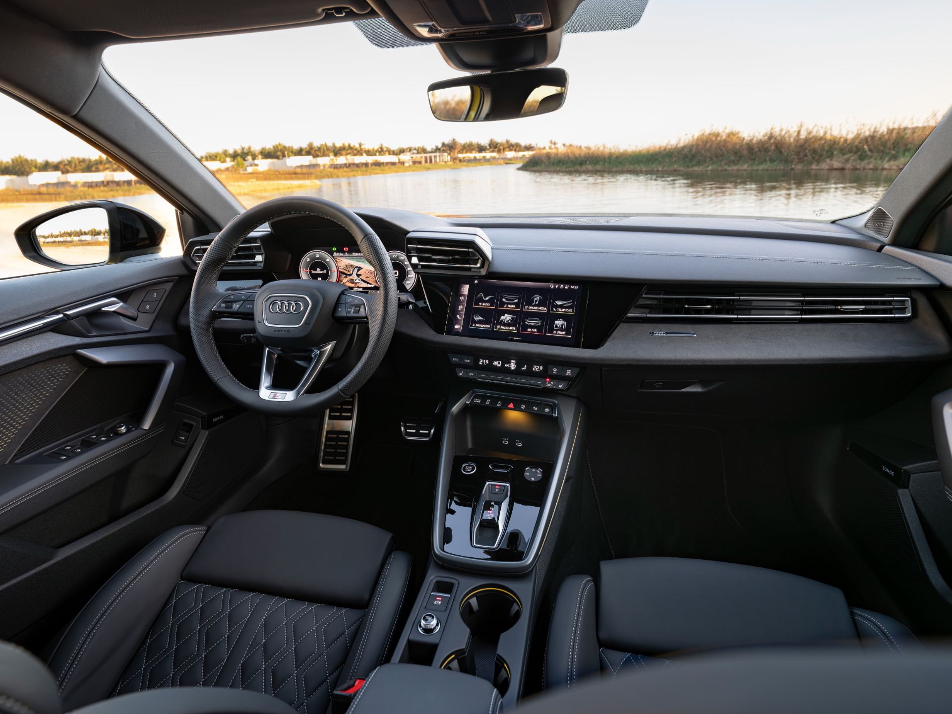 2026 audi a3 interior dashboard quilted seats