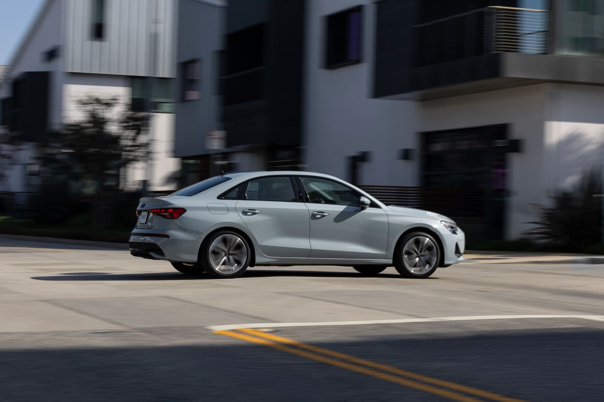 2026 audi a3 driving side profile grey