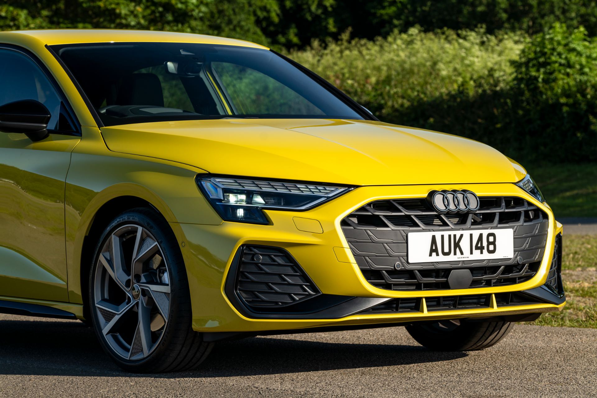 2025 audi a3 saloon front detail yellow
